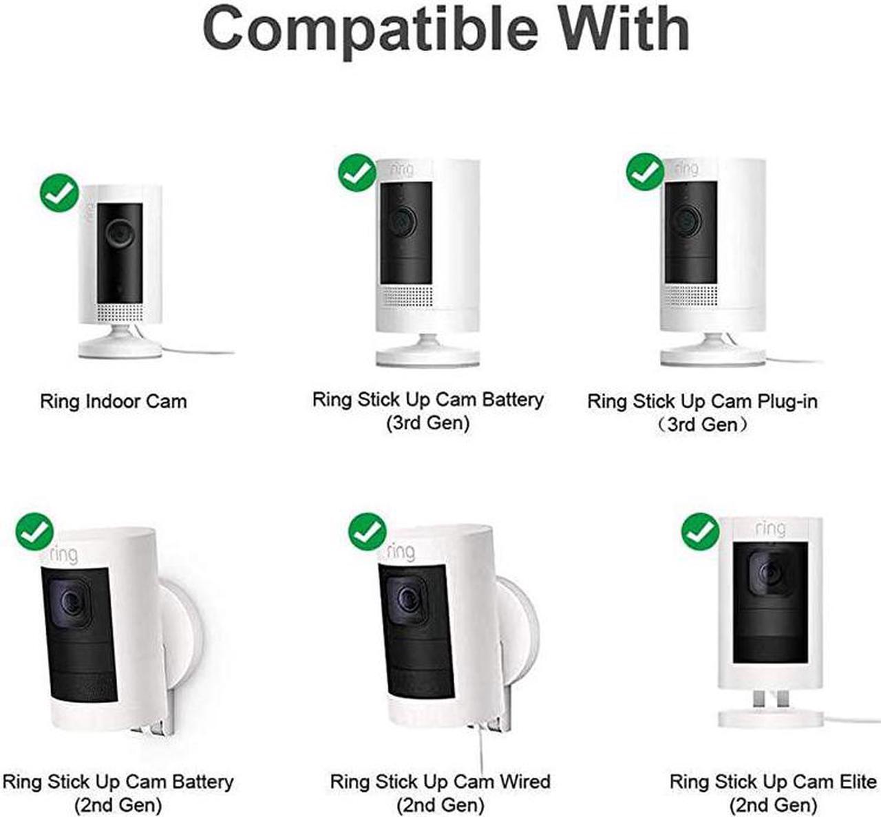 Alt view image 7 of 7 - Mount for Ring Indoor Cam and Ring Stick Up Cam, 360 Degree Adjustable Mount Bracket for Ring Camera Outdoor Indoor Security Camera System(2 Pack)