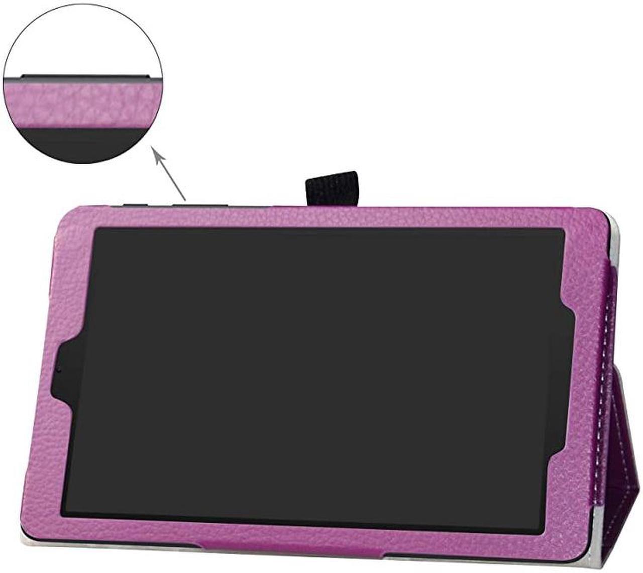 Alt view image 2 of 7 - Case for Alcatel Joy Tab Case,Alcatel 3T 8 Tablet Case,PU Leather Folio 2-Folding Stand Cover for T-Mobile Alcatel Joy Tab 8-inch Tablet/Alcatel 3T 8-inch Tablet,Purple