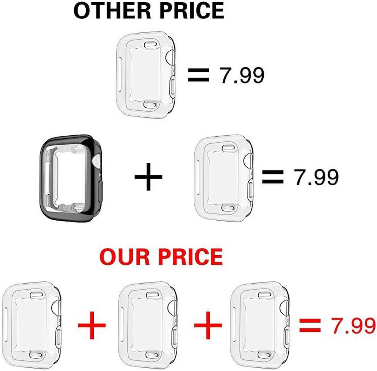 Alt view image 7 of 7 - 3 Pack Compatible with Apple Watch Case 38mmSoft HD High Sensitivity Screen Protector with TPU All Around AntiFall Bumper Protective Case Cover for iWatch Series 321 38mm3 Clear