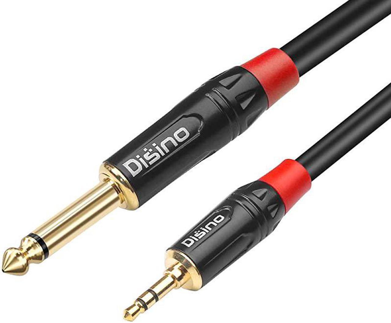 Main image of 14 inch TS to 18 inch TRS Cable 14 TS Mono to 18 inch35mm TRS Stereo Interconnect Adapter CableMono to Stereo Patch Cord 33 Feet 1 Meter