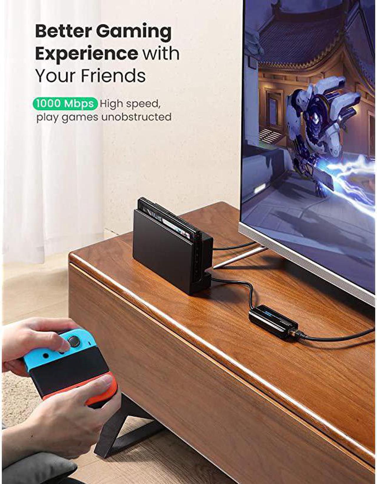Alt view image 3 of 7 - USB 30 Hub Ethernet Adapter 101001000 Gigabit Network Converter with USB 30 Hub 3 Ports Compatible for Nintendo Switch Windows Surface Pro MacBook AirRetina iMac Pro Chromebook PC