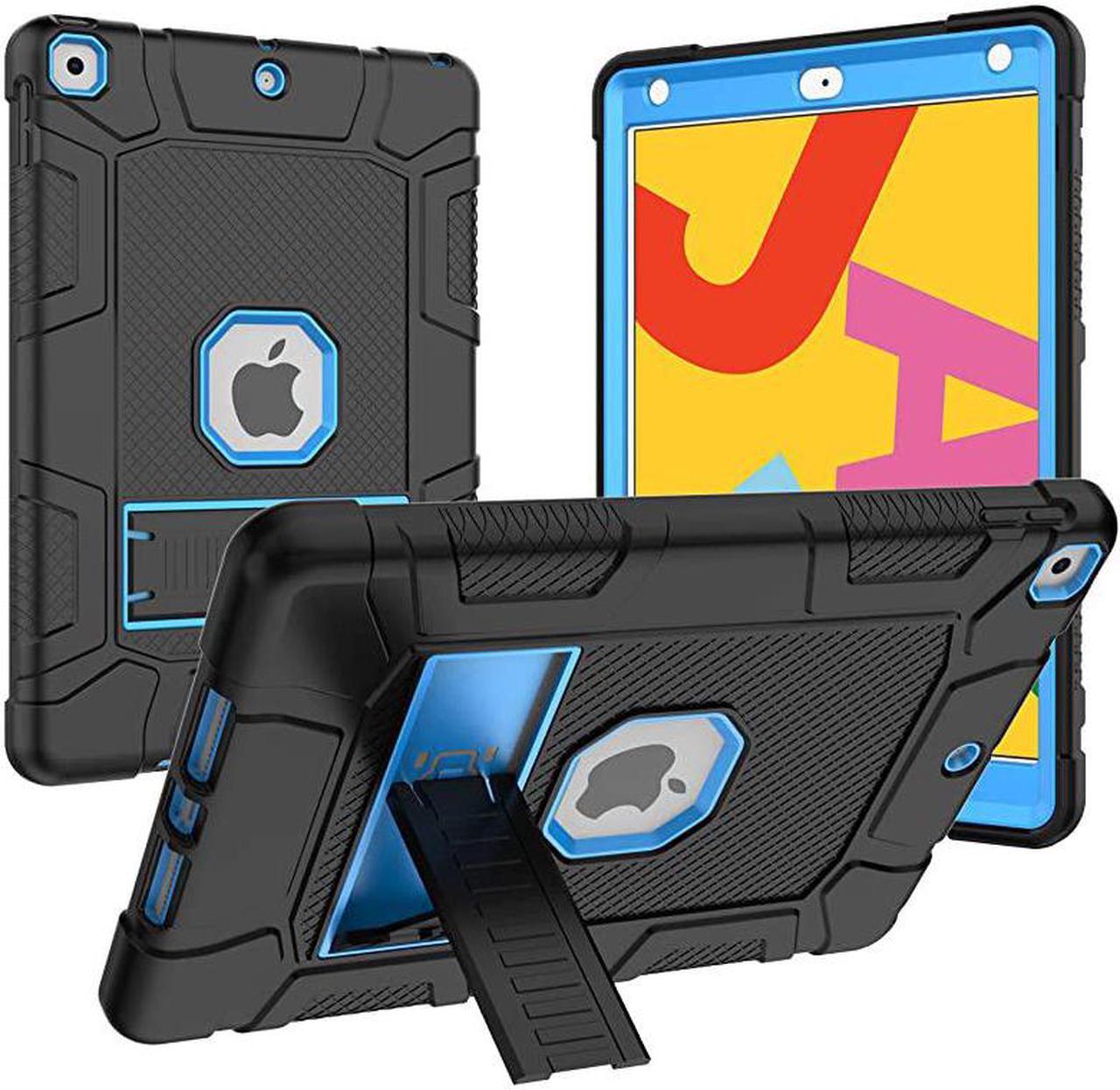 Alt view image 2 of 7 - Case for iPad 7th8th Generation iPad 102 Case Hybrid Shockproof Rugged Drop Protection Cover Built with Kickstand for iPad 102 Inch 7th8th Generation 20192020 Release Black+Blue
