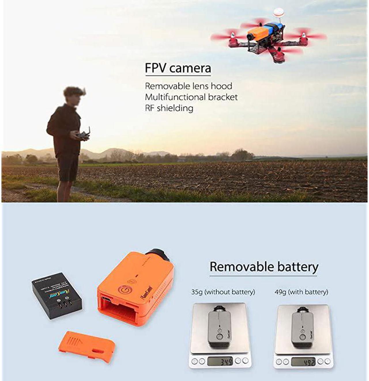 Alt view image 6 of 7 - 2 FPV Camera 1080P 60fps HD Mini Action Sport Camera FOV 120 Degree Builtin WiFi iOSAndroid APP NTSC PAL Switchable Racing Drone Camera