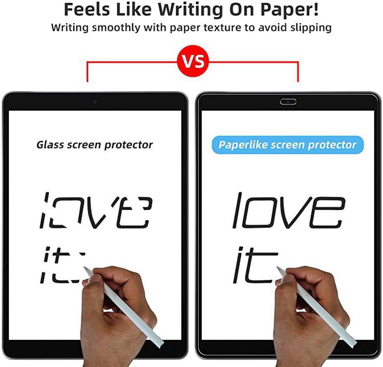 Alt view image 3 of 7 - Paper Screen Protector for iPad 105 2019 Air 32017 ipad Pro 105 inch Paperfeel Texture Anti Glare Scratch Resistant Paperfeel Drawing Writing Film Compatible with Apple Pencil1 Pack