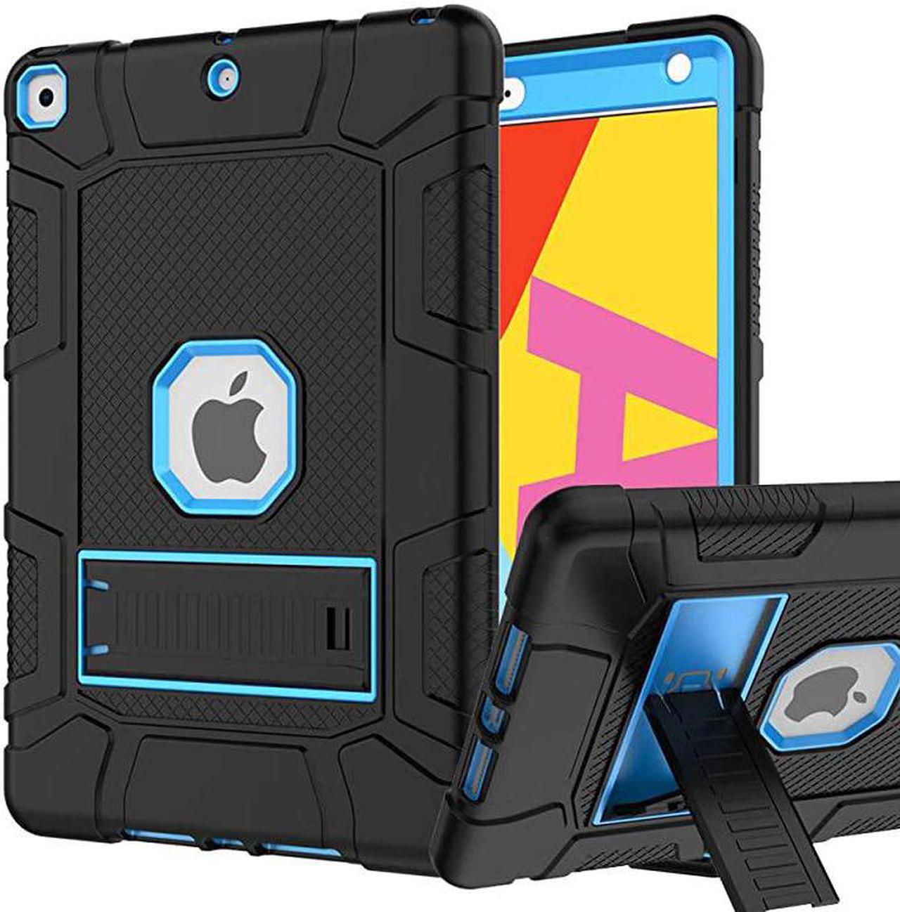 Main image of Case for iPad 7th8th Generation iPad 102 Case Hybrid Shockproof Rugged Drop Protection Cover Built with Kickstand for iPad 102 Inch 7th8th Generation 20192020 Release Black+Blue