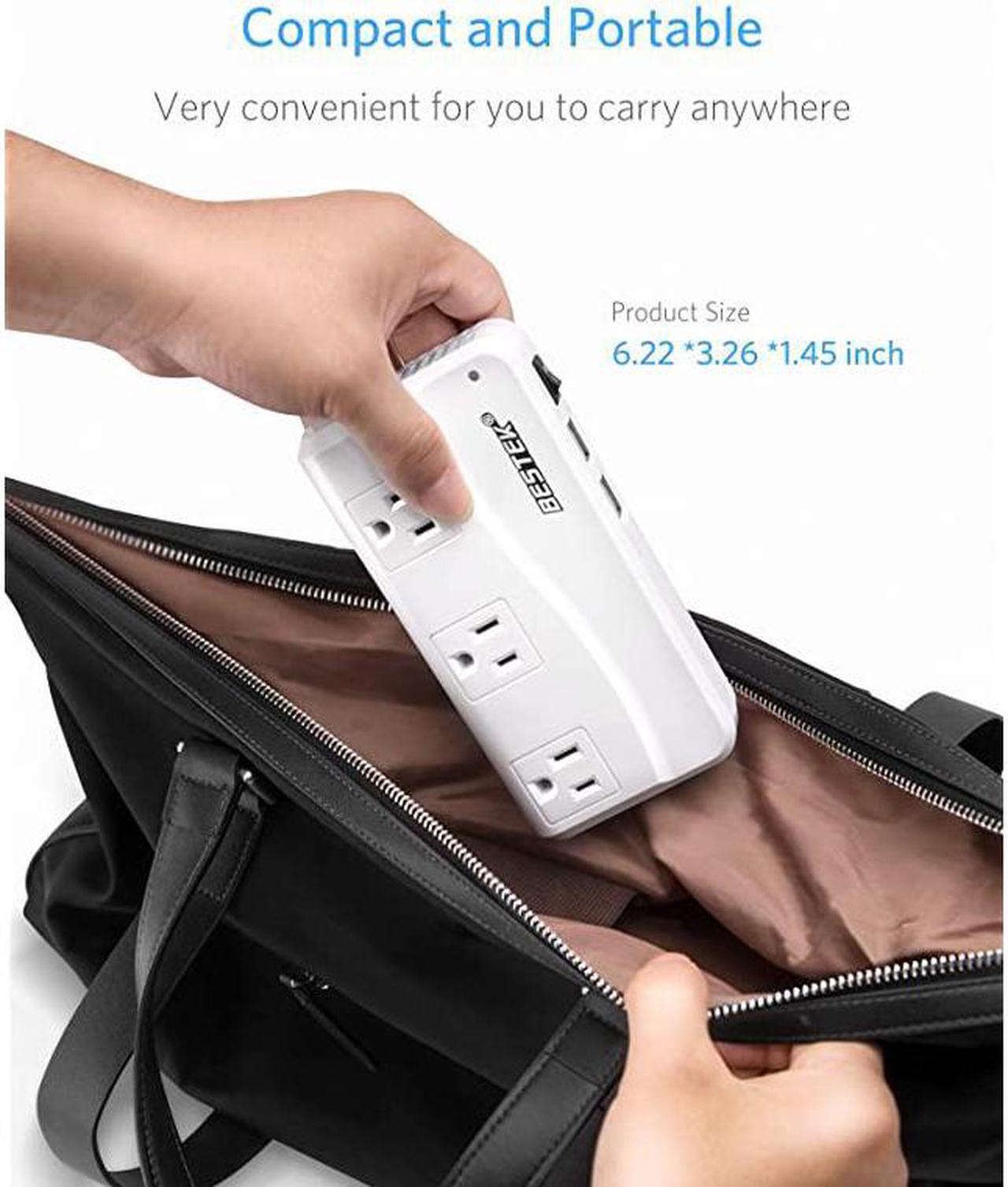 Alt view image 7 of 7 - 200W Power Inverter DC 12V to 110V AC Inverter with 42A 4Port USB Car Adapter Black
