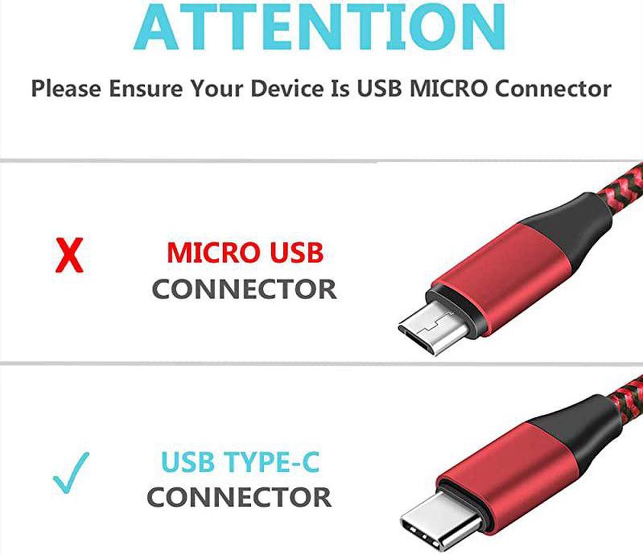 Alt view image 2 of 5 - PCS USB Type C Cable 10FT Charging Cord for Samsung Galaxy Tab S6 S5E S4 105018 S3 97017 Tab A 101019 105018 Tablet S10 S9 S8 Plus Charger Cable