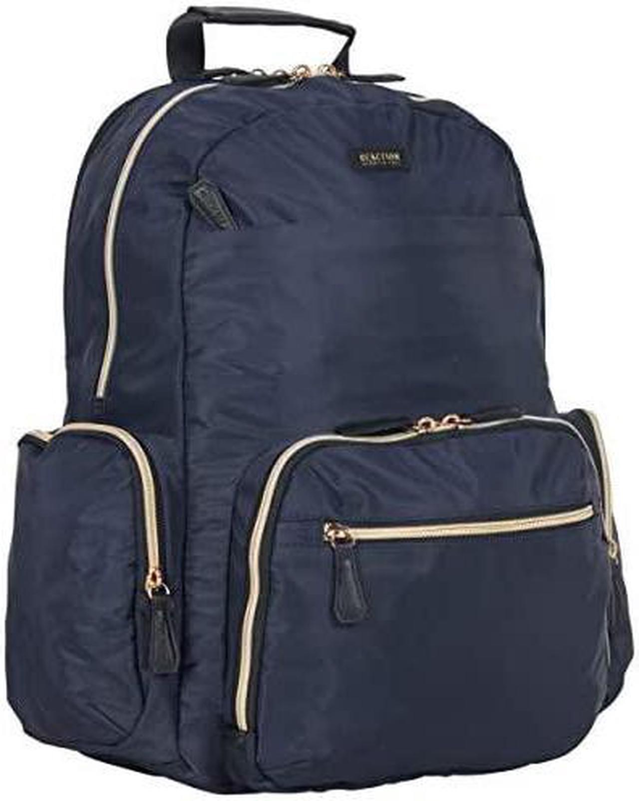 Alt view image 5 of 6 - Womens Sophie Backpack Silky Nylon 15 Laptop Tablet RFID Bookbag for School Work Travel Navy One Size