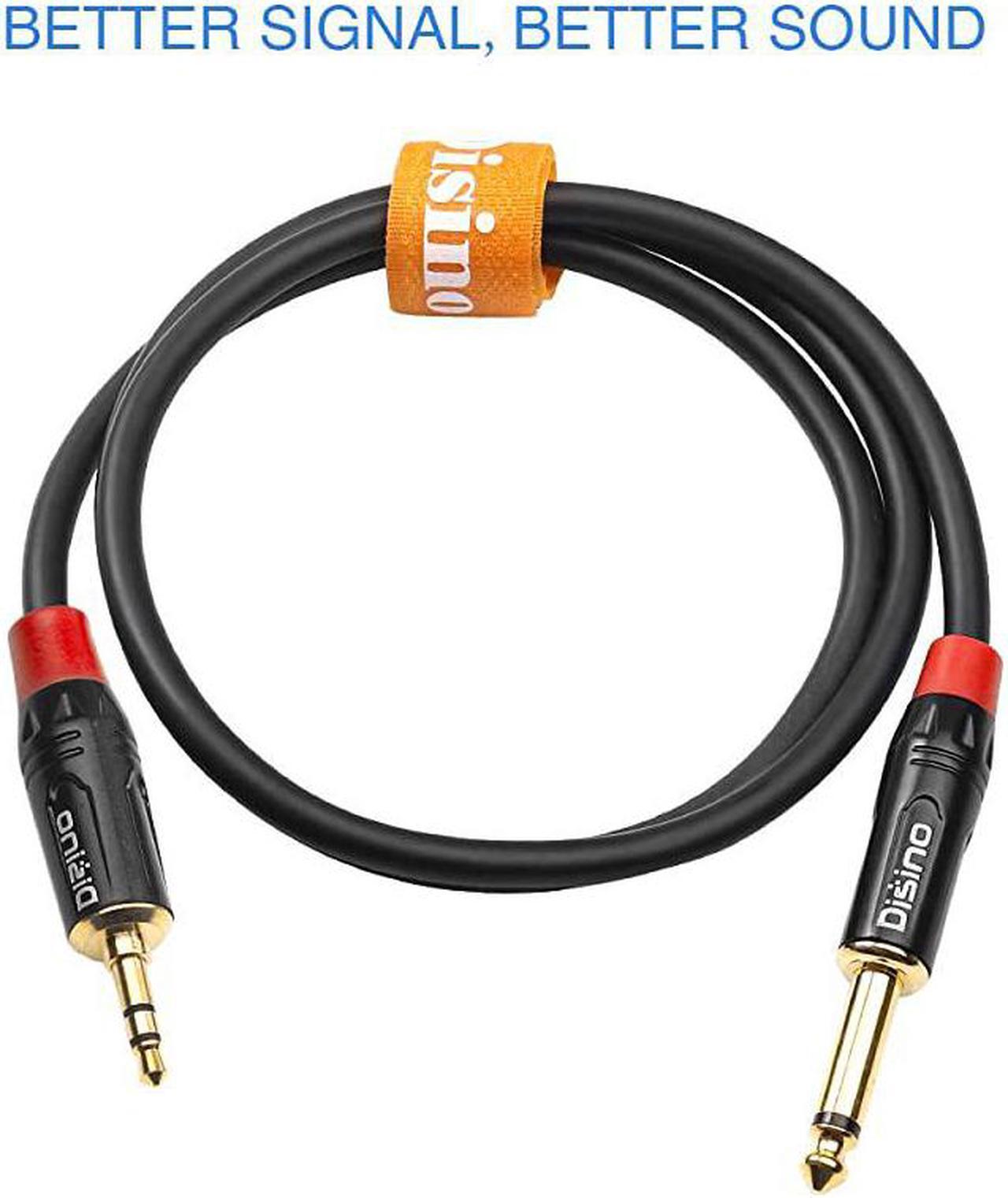 Alt view image 5 of 7 - 14 inch TS to 18 inch TRS Cable 14 TS Mono to 18 inch35mm TRS Stereo Interconnect Adapter CableMono to Stereo Patch Cord 33 Feet 1 Meter