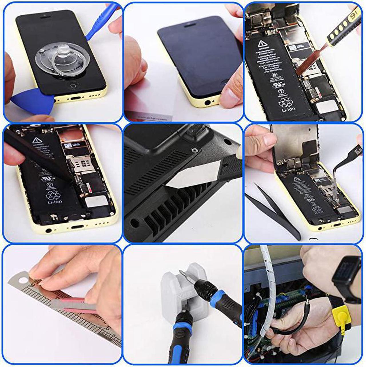 Alt view image 6 of 7 - 136 in 1 Electronics Repair Tool Kit Professional Precision Screwdriver Set Magnetic Drive Kit with Portable Bag