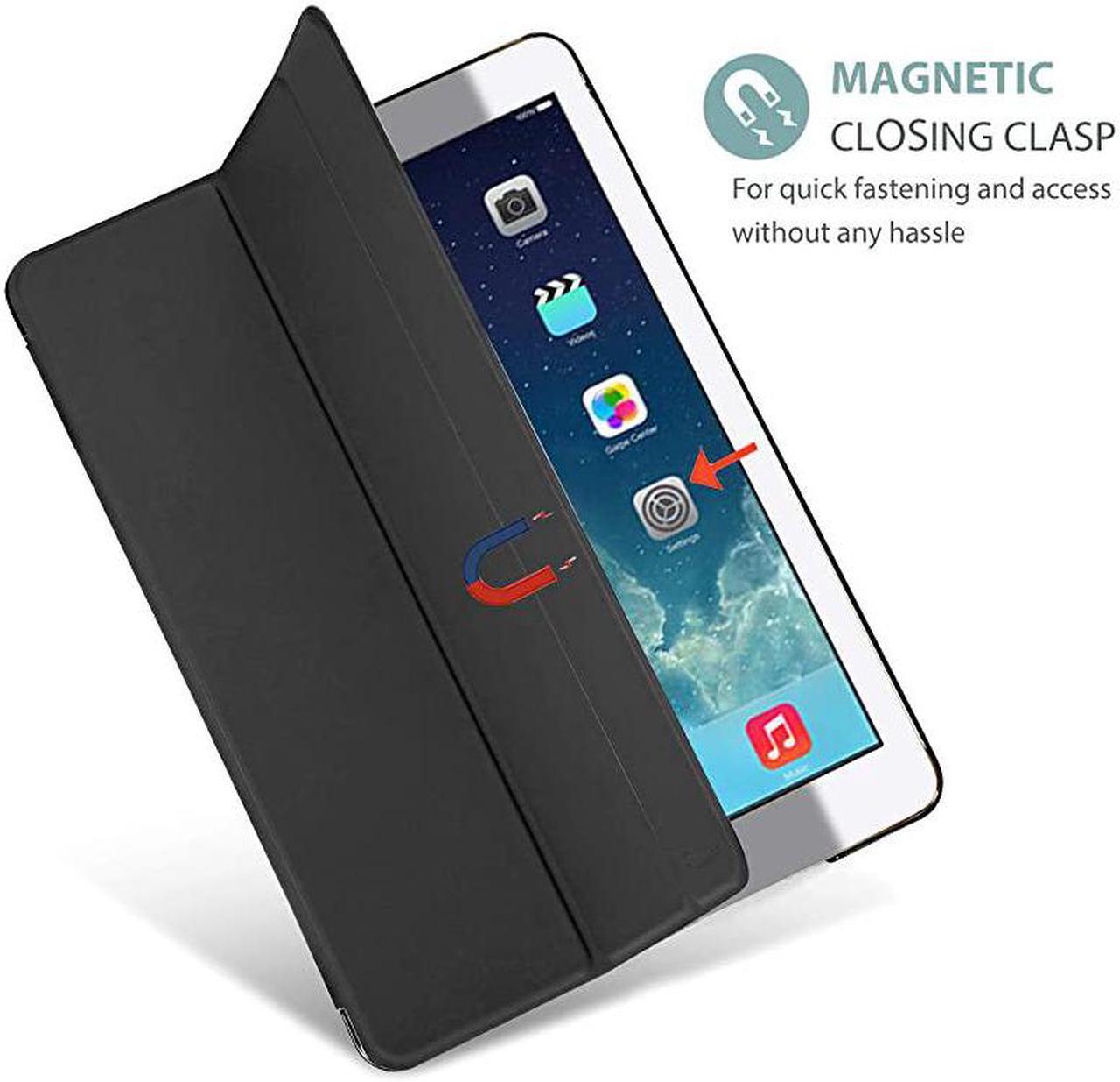Alt view image 7 of 7 - Smart Case for iPad Air 1st Edition Ultra Slim Lightweight Stand Protective Case Shell with Translucent Frosted Back Cover for Apple iPad Air 2013 Model A1474 A1475 A1476 Black