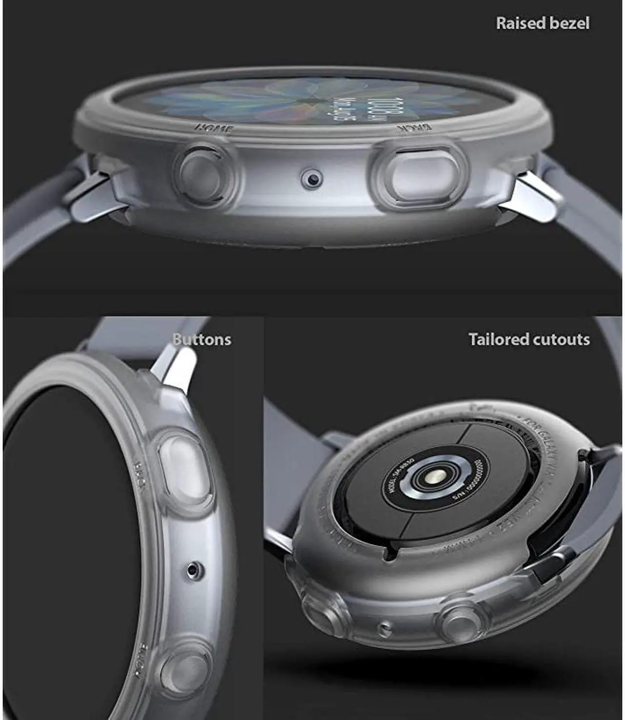 Alt view image 5 of 7 - Air Sport Case Designed for Galaxy Watch Active 2 44mm - Matte Clear