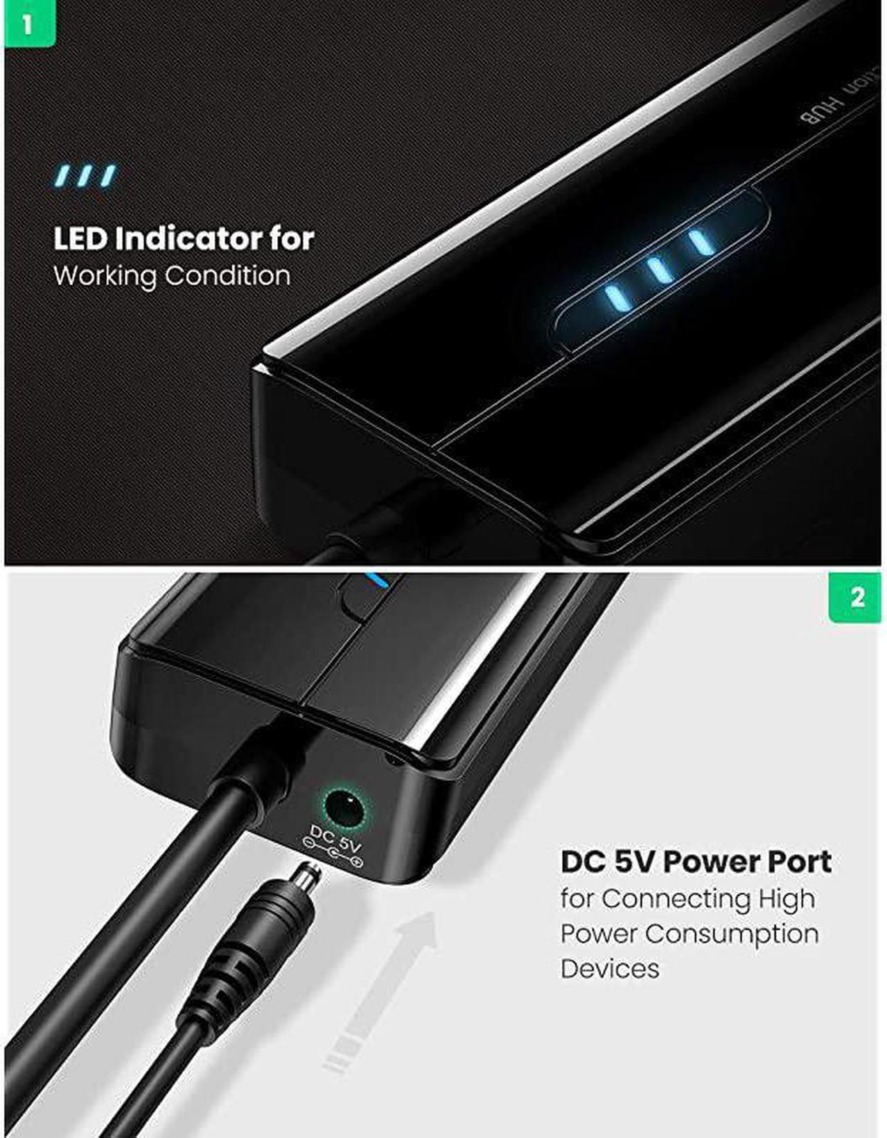Alt view image 6 of 7 - USB 30 Hub Ethernet Adapter 101001000 Gigabit Network Converter with USB 30 Hub 3 Ports Compatible for Nintendo Switch Windows Surface Pro MacBook AirRetina iMac Pro Chromebook PC
