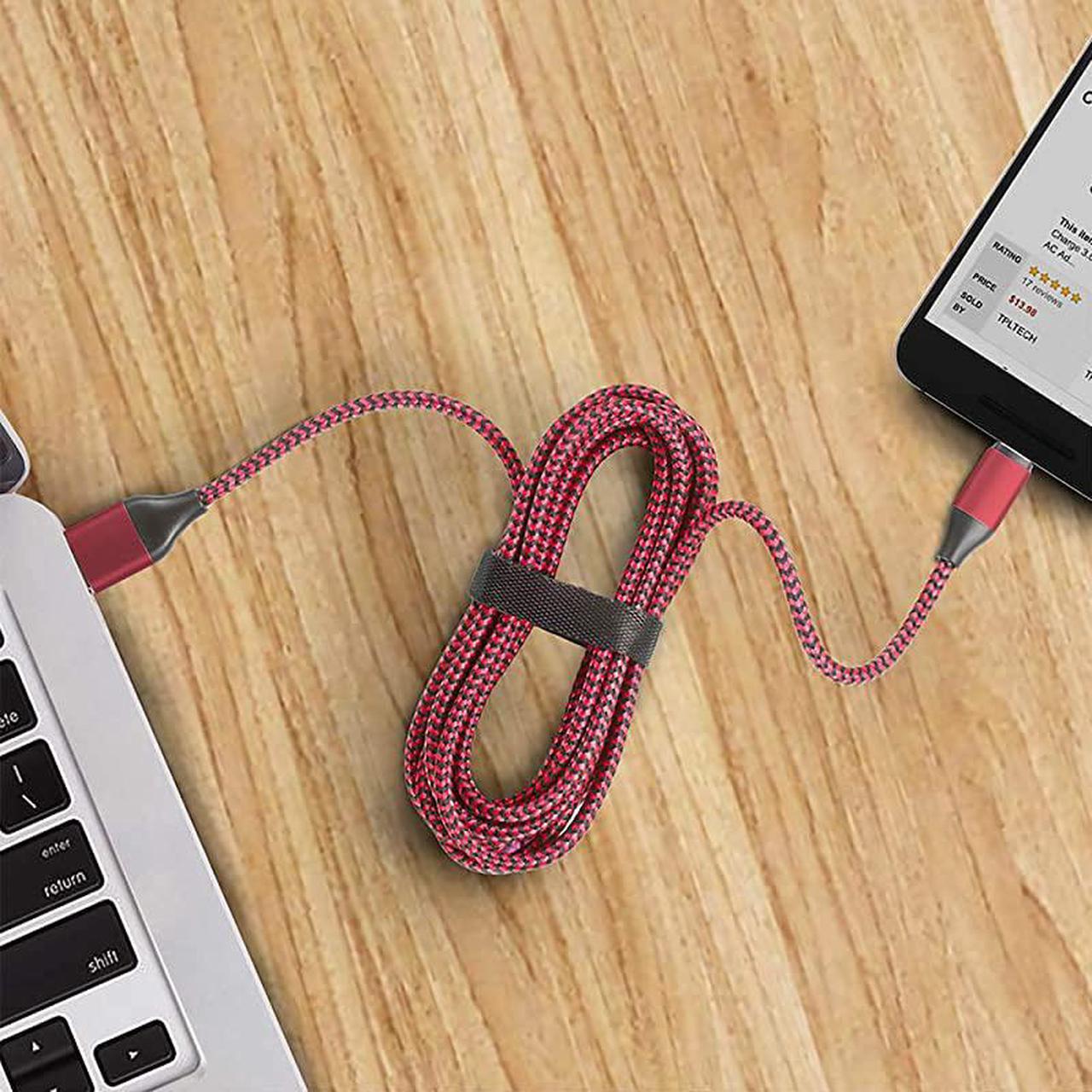 Alt view image 5 of 5 - PCS USB Type C Cable 10FT Charging Cord for Samsung Galaxy Tab S6 S5E S4 105018 S3 97017 Tab A 101019 105018 Tablet S10 S9 S8 Plus Charger Cable