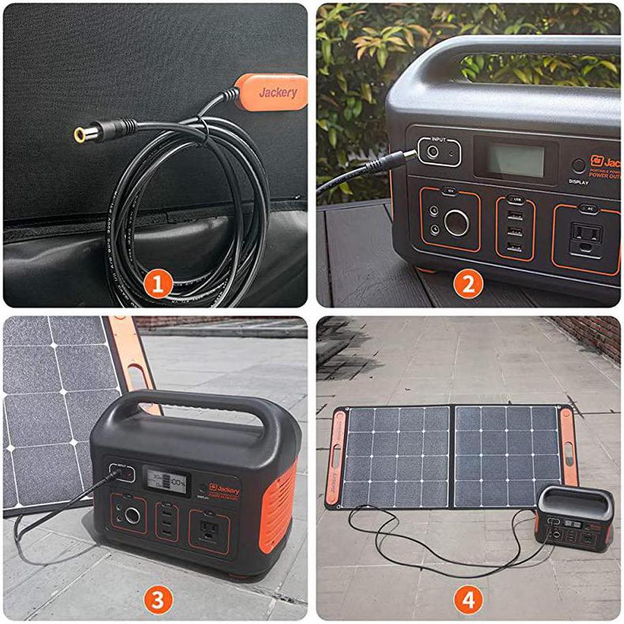 Alt view image 7 of 7 - SolarSaga 100W Portable Solar Panel for Explorer 1602405001000 Power Station Foldable US Solar Cell Solar Charger with USB Outputs for Phones Cant Charge Explorer 440 PowerPro