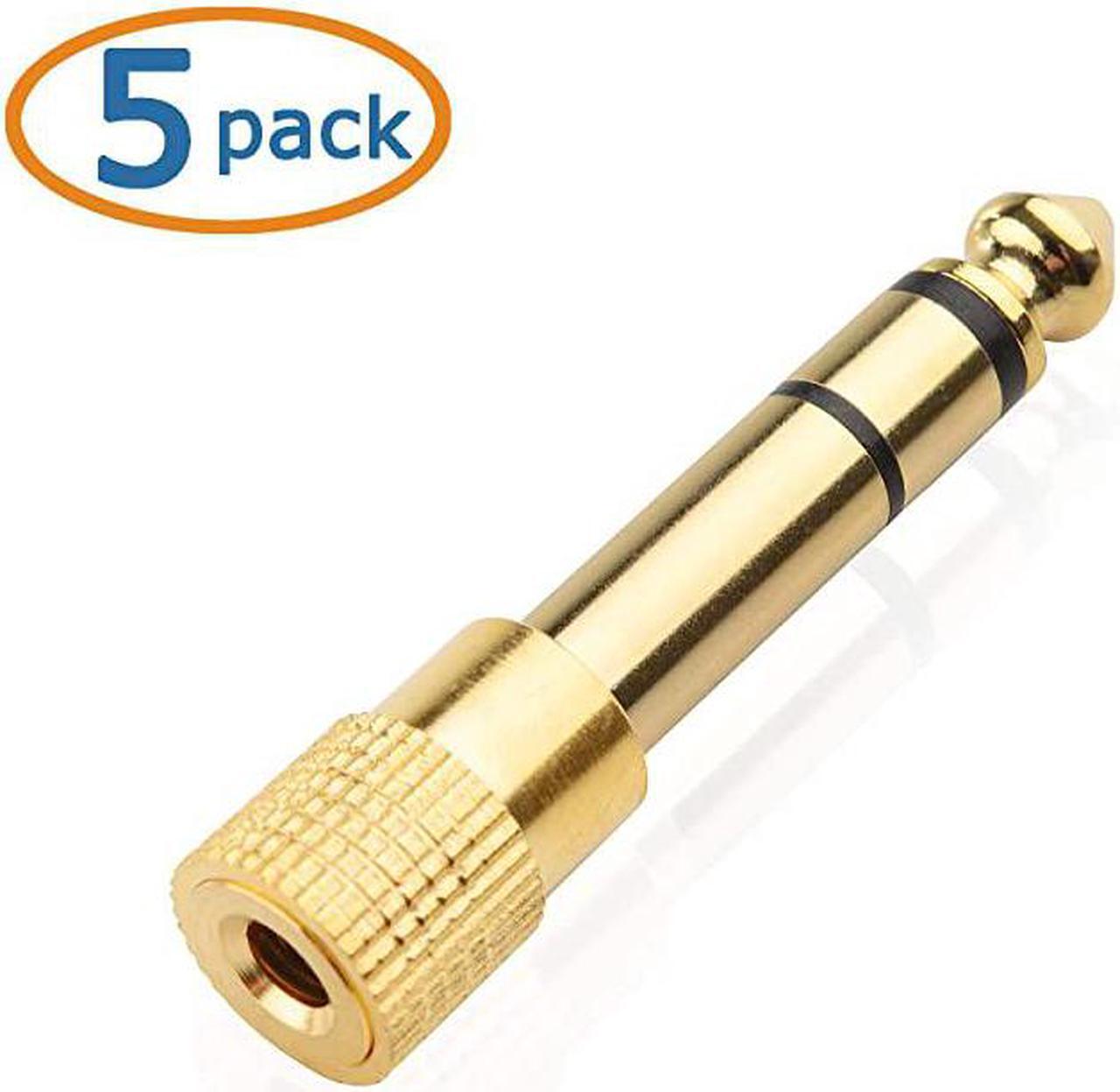 Alt view image 2 of 7 - 5-Pack 1/4 to 1/8 Headphone Adapter