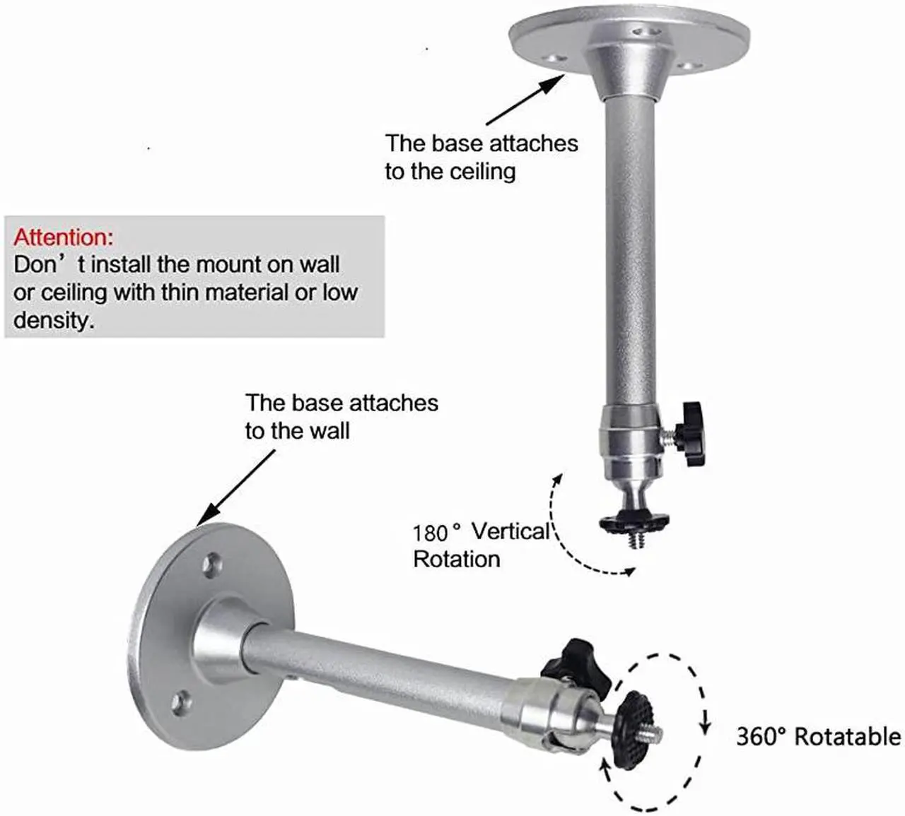 Mini Ceiling Projector Mount for Projectors CCTV DVR Cameras Angle ...