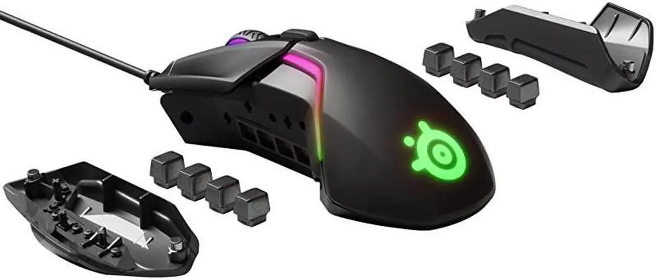 Alt view image 5 of 7 - Rival 600 Gaming Mouse 12000 CPI TrueMove3Plus Dual Optical Sensor 05 Liftoff Distance Weight System RGB Lighting