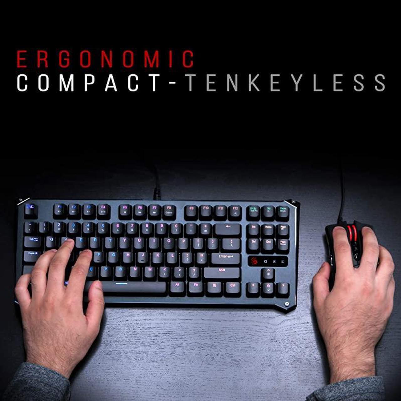 Alt view image 3 of 6 - B930 TKL Tenkeyless Optical Switch Gaming Keyboard by  Gaming | Fastest Keyboard Switches in Gaming |UltraCompact Form Factor | RGB LED Backlit Keyboard | Tactile Clicky