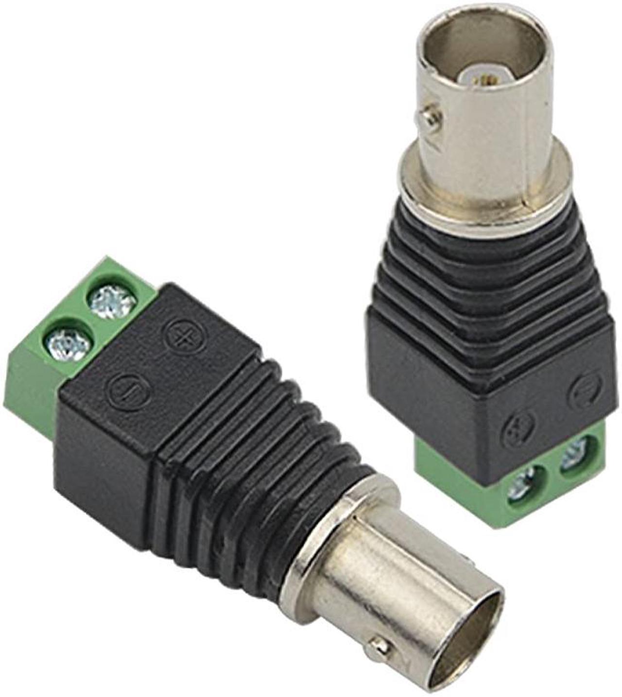 Alt view image 3 of 4 - 20 PCS 21x55mm Female and Male DC Power Adapter Connector + 20 PCS Coaxial Camera Video BNC Male and Female Balun Connector for Coax Cat5 CCTV
