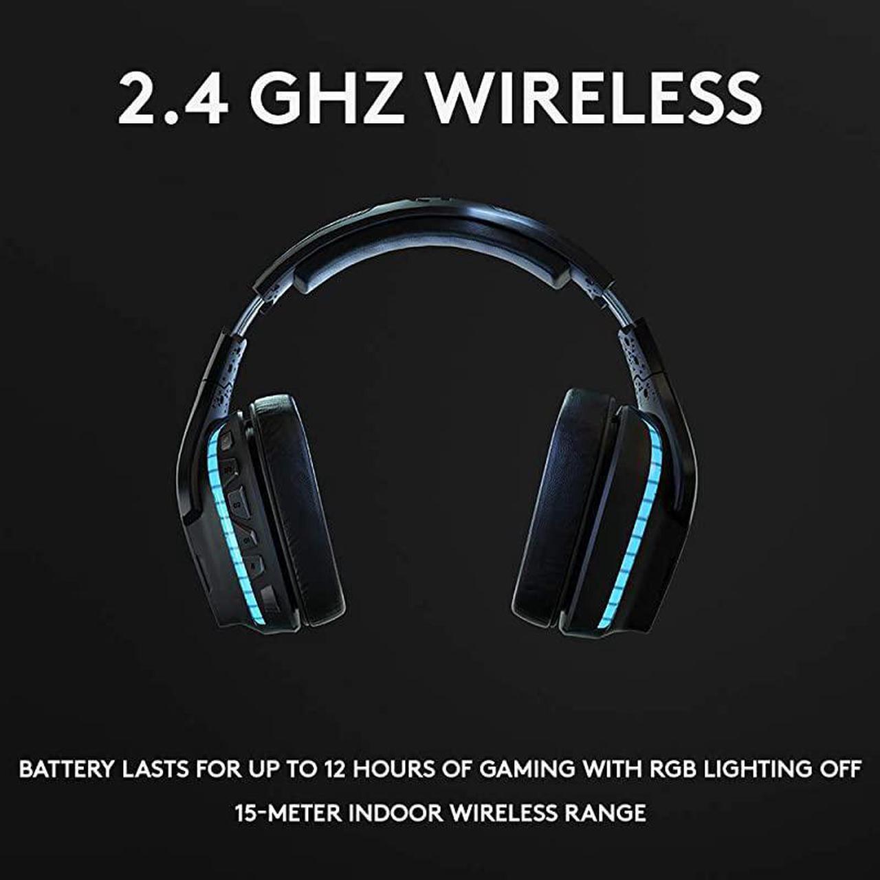 Alt view image 2 of 7 - 935 Wireless DTSX 71 Surround Sound LIGHTSYNC RGB PC Gaming Headset Black blue