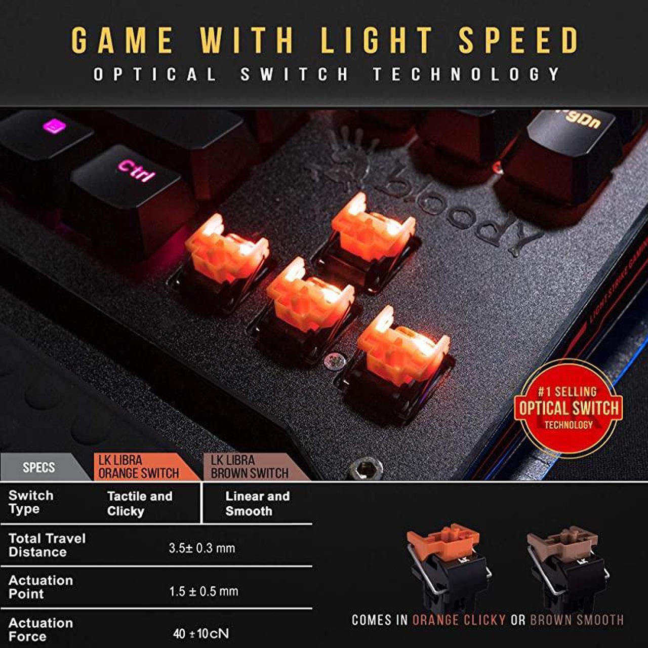 Alt view image 2 of 6 - B930 TKL Tenkeyless Optical Switch Gaming Keyboard by  Gaming | Fastest Keyboard Switches in Gaming |UltraCompact Form Factor | RGB LED Backlit Keyboard | Tactile Clicky