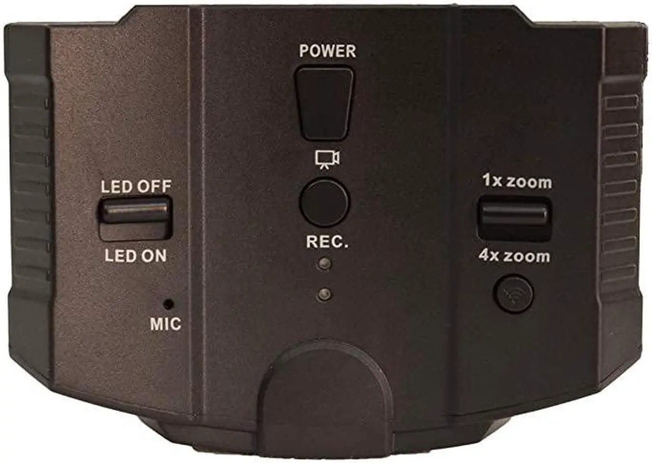 Alt view image 6 of 7 - Plus LCWFBZ Hands Free Hat Mounted Digital Action Camera 1080P HD WiFi with Full Audio and 1X to 4X Zoom Black
