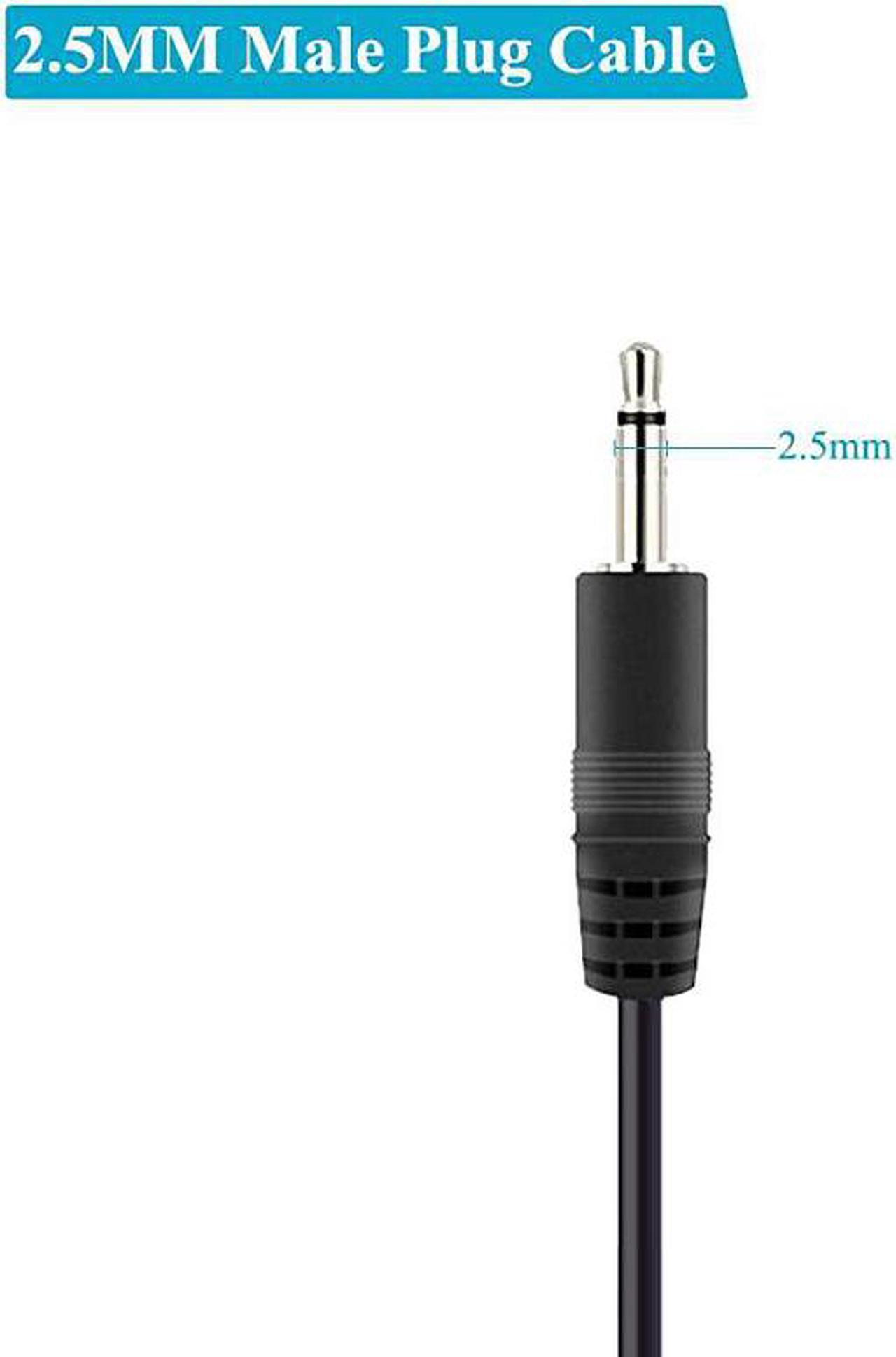 Alt view image 3 of 4 - 2 Pack) Replacement 2.5mm Male Plug to Bare Wire Open End TS 2 Pole Mono 2.5mm Plug Jack Connector Audio Cable Repair