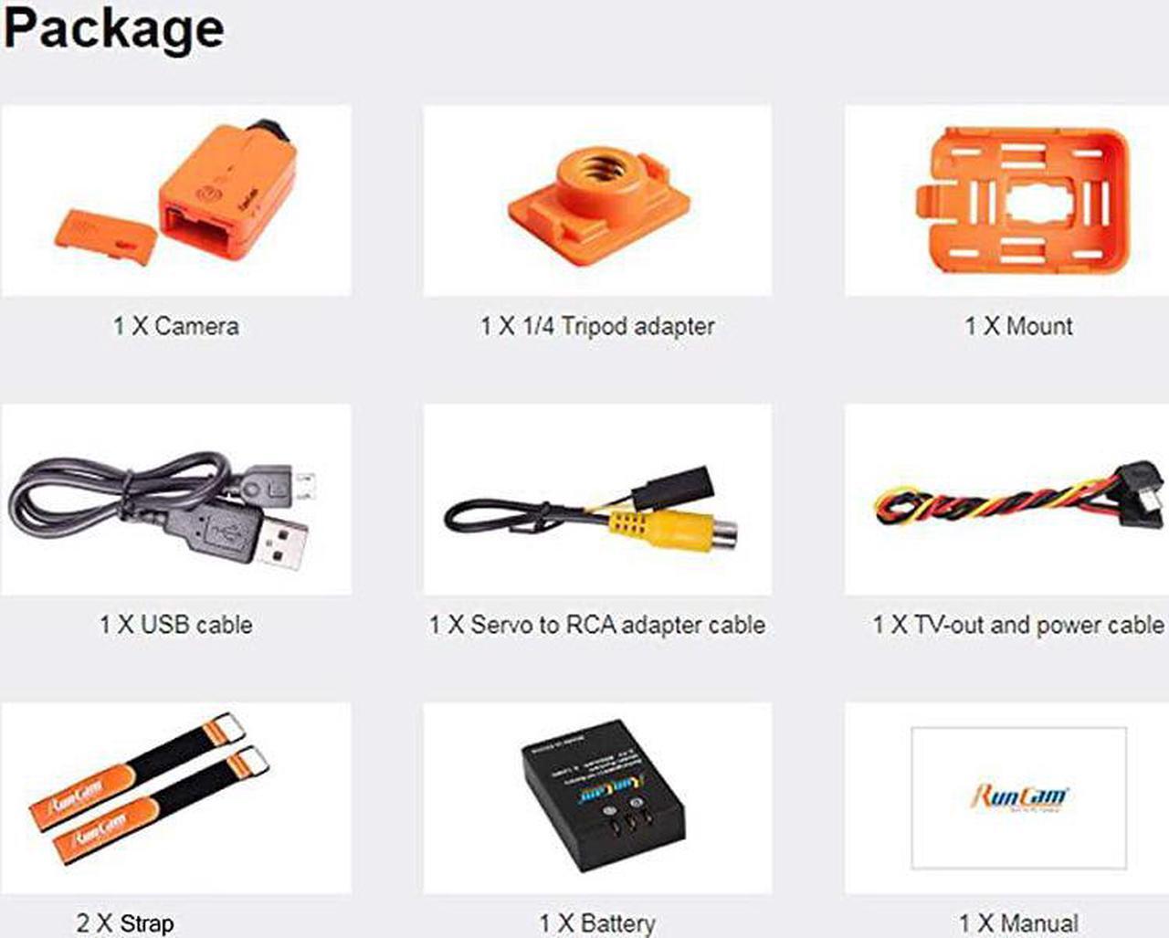 Alt view image 7 of 7 - 2 FPV Camera 1080P 60fps HD Mini Action Sport Camera FOV 120 Degree Builtin WiFi iOSAndroid APP NTSC PAL Switchable Racing Drone Camera