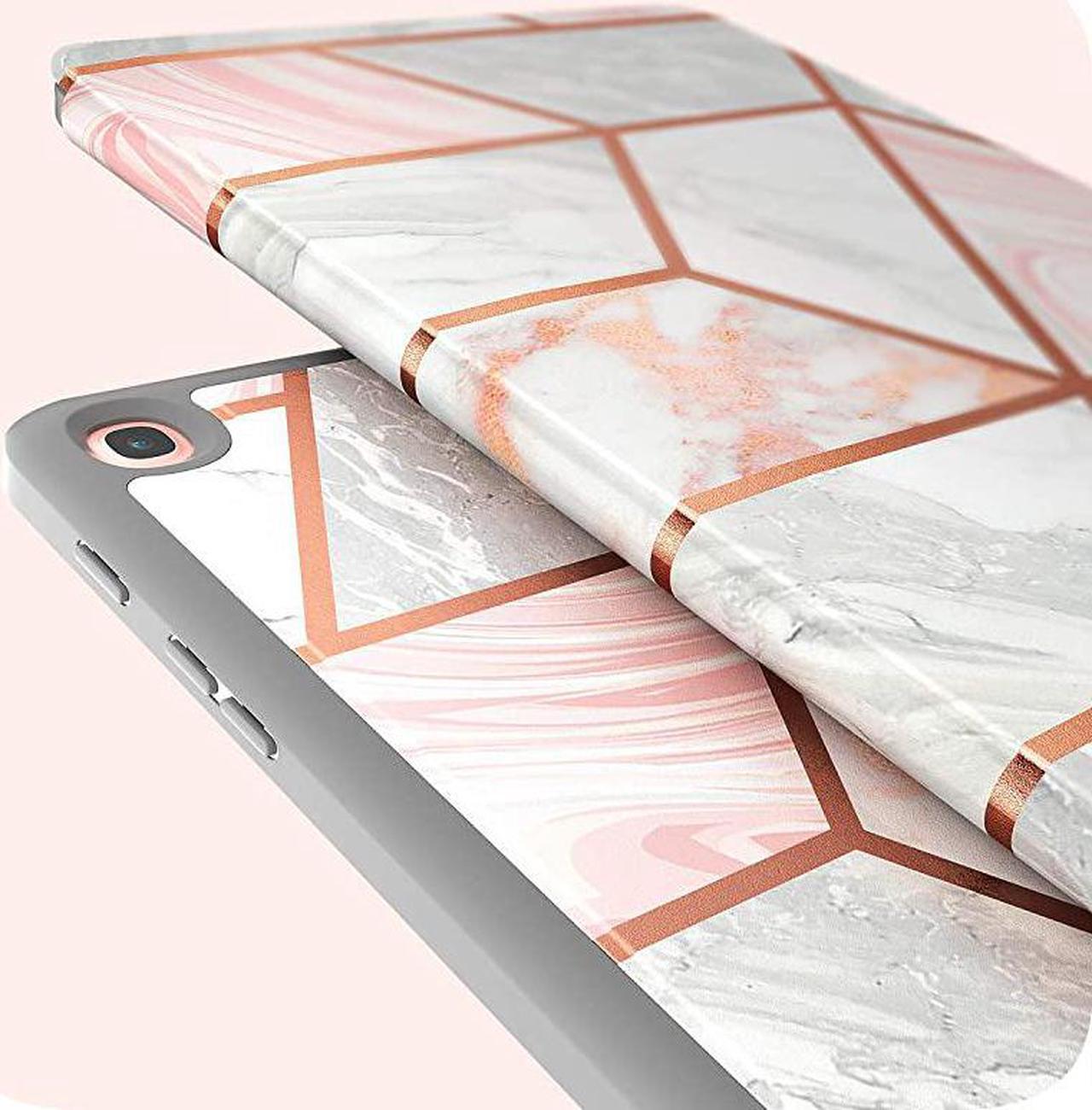 Alt view image 7 of 7 - Case Designed for Galaxy Tab A 101 SMT510T515 2019 Cosmo FullBody Protection with Builtin Screen Protector Case for Samsung Galaxy Tab A 101 2019 Release Marble