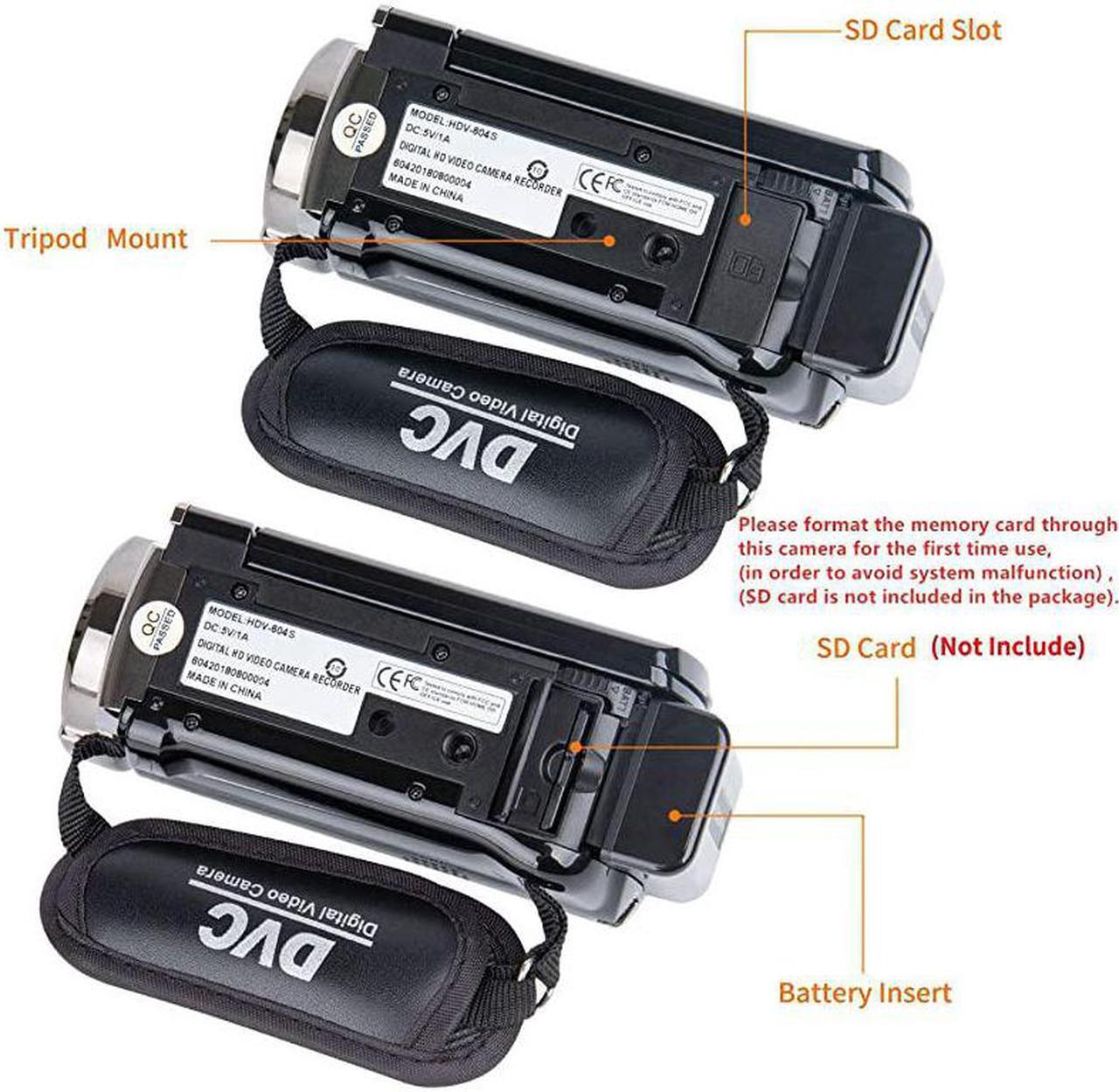 Alt view image 3 of 7 - Video Camera Camcorder Digital YouTube Vlogging Camera Recorder  Full HD 1080P 15FPS 24MP 30 Inch 270 Degree Rotation LCD 16X Digital Zoom Camcorder with 2 Batteries604s