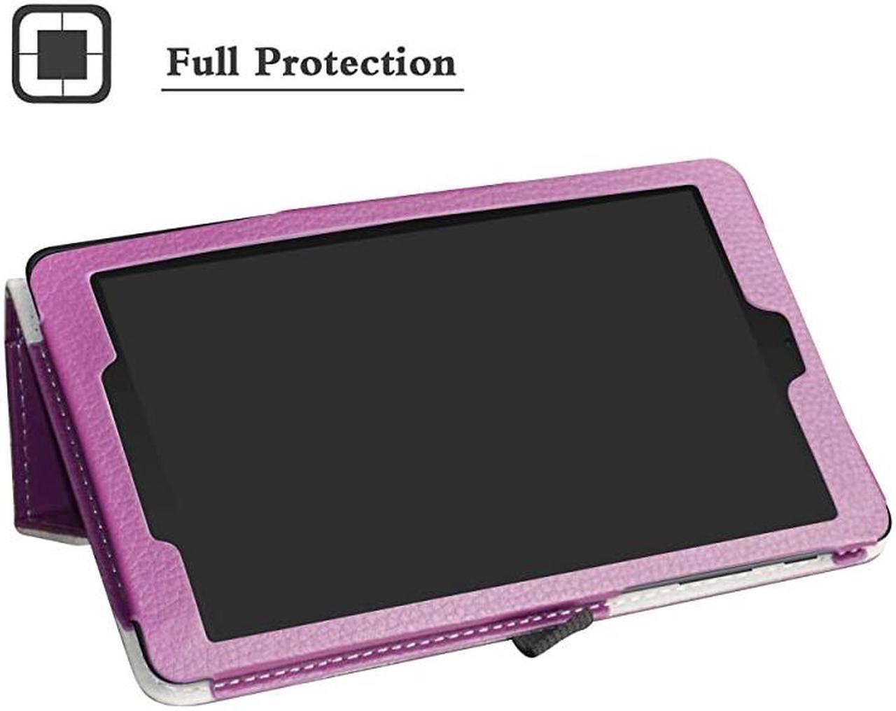 Alt view image 3 of 7 - Case for Alcatel Joy Tab Case,Alcatel 3T 8 Tablet Case,PU Leather Folio 2-Folding Stand Cover for T-Mobile Alcatel Joy Tab 8-inch Tablet/Alcatel 3T 8-inch Tablet,Purple
