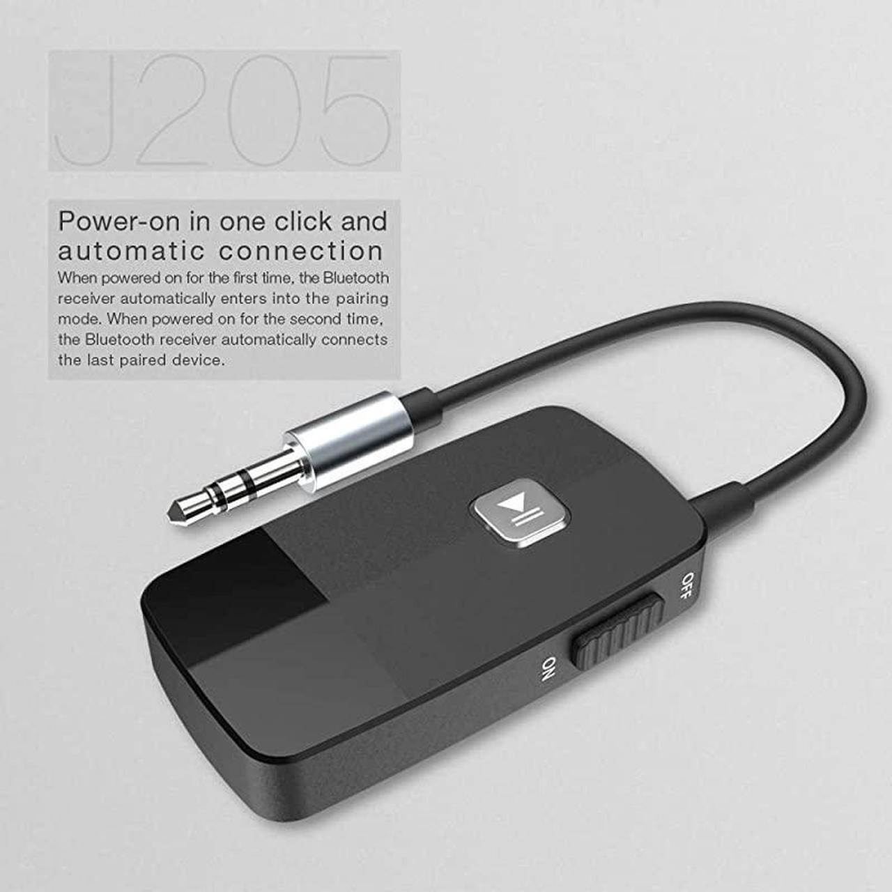 Alt view image 5 of 7 - Bluetooth 50 Receiver for Speaker Wireless Audio Adapter for Home Audio Car Stereo with 35mm RCA Jack 16 Hours Playtime Dual Connection to 2 Cell Phones Easy Control OnOff Slider