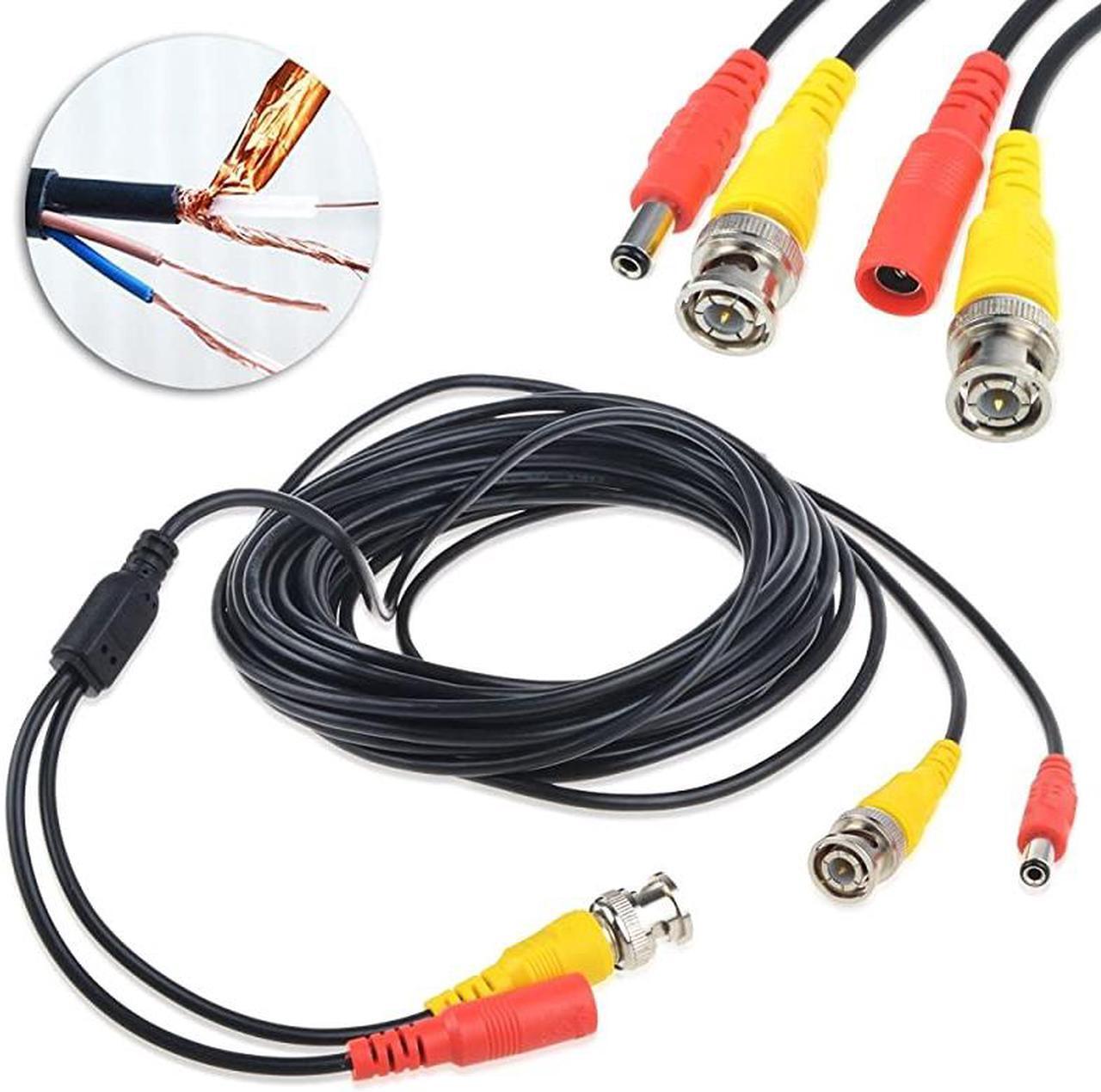 Alt view image 3 of 5 - BNC Cables  2 Pack HD Security Camera Cables Heavy Duty BNC Video Power Cable BNC Wire Extension with BNC to BNC BNC to RCA Connectors DC Power Cables for CCTV Security Camera 25FT 2PACK