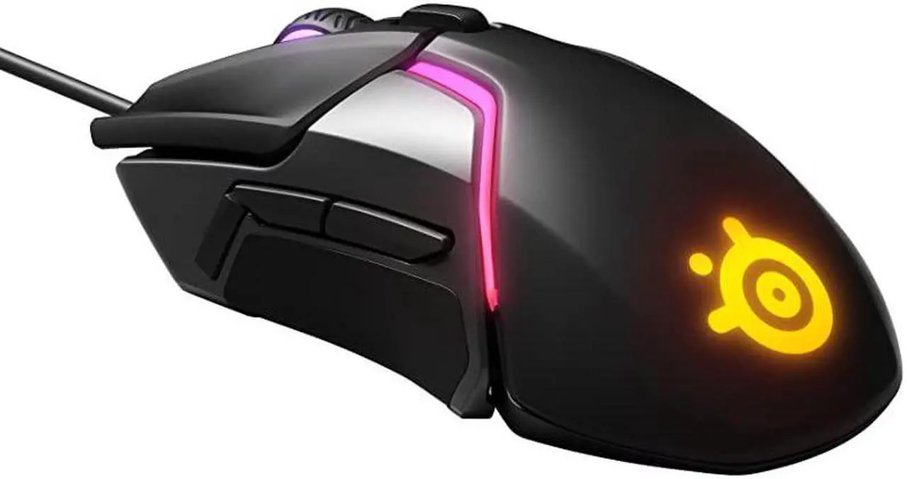Alt view image 3 of 7 - Rival 600 Gaming Mouse 12000 CPI TrueMove3Plus Dual Optical Sensor 05 Liftoff Distance Weight System RGB Lighting
