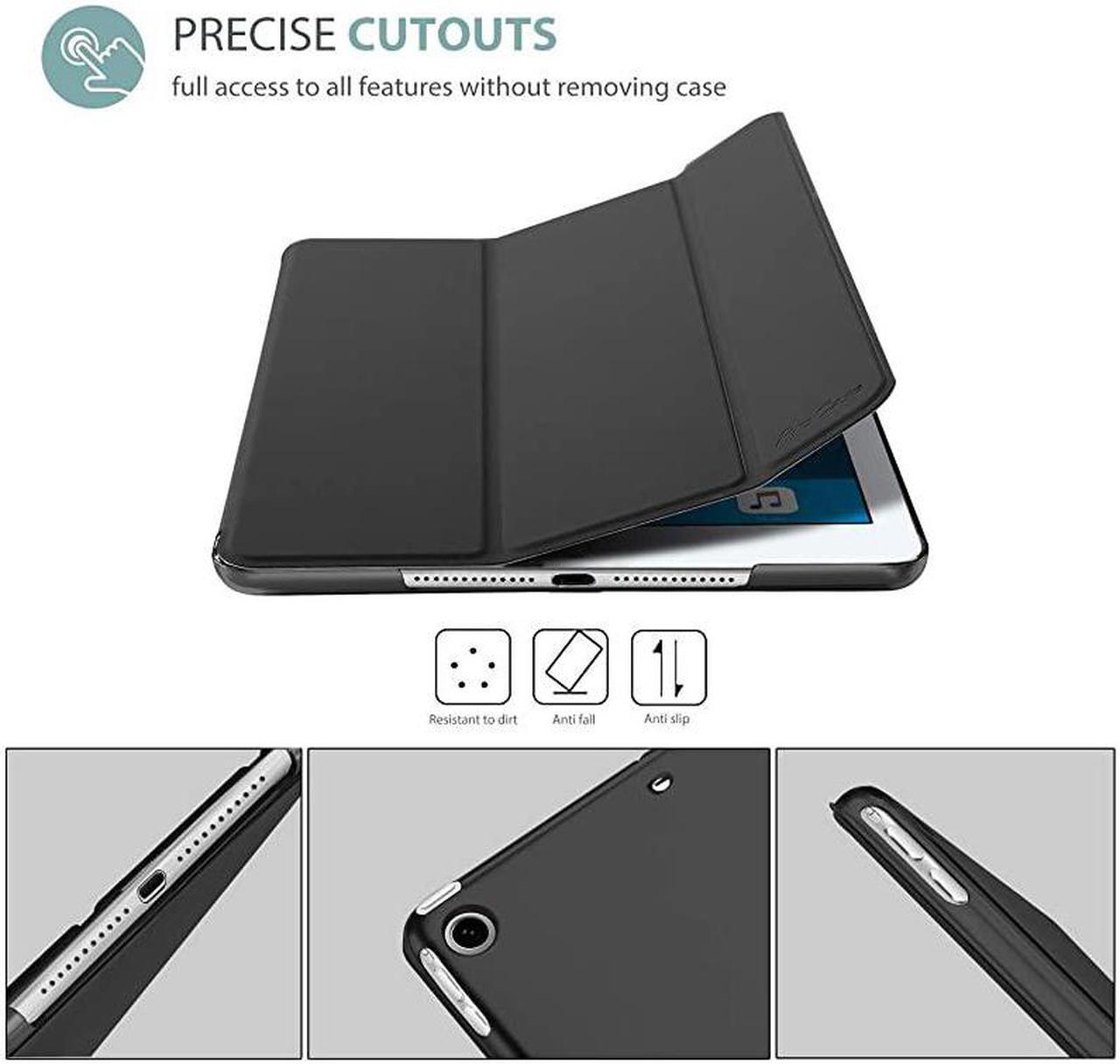 Alt view image 2 of 7 - Smart Case for iPad Air 1st Edition Ultra Slim Lightweight Stand Protective Case Shell with Translucent Frosted Back Cover for Apple iPad Air 2013 Model A1474 A1475 A1476 Black