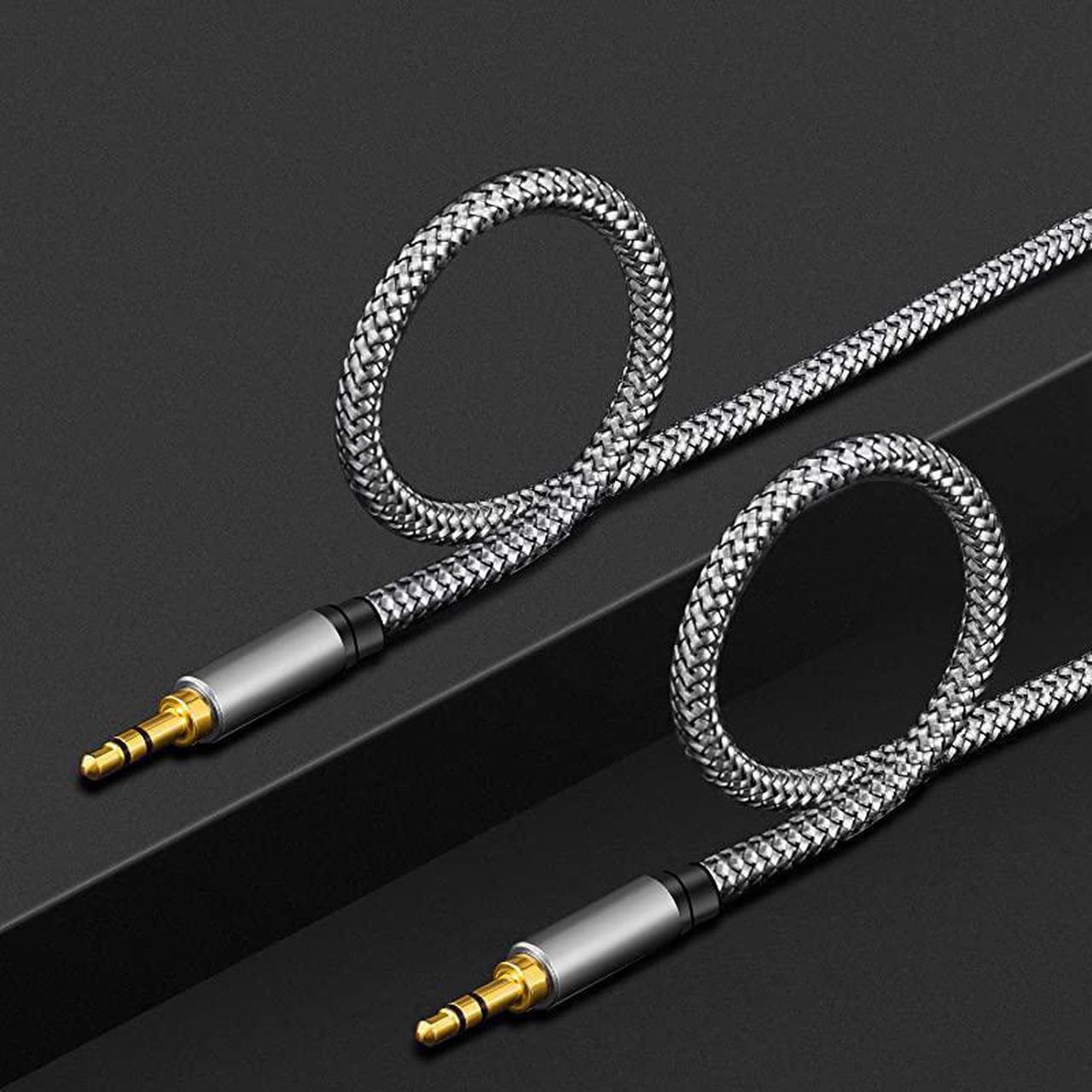 Alt view image 4 of 7 - Aux Cable 25Ft 35mm Male to Male Auxiliary Audio Stereo Cord Compatible with CarHeadphones iPods iPhones iPadsTabletsLaptopsAndroid Smart Phones More 25Ft8M Silver