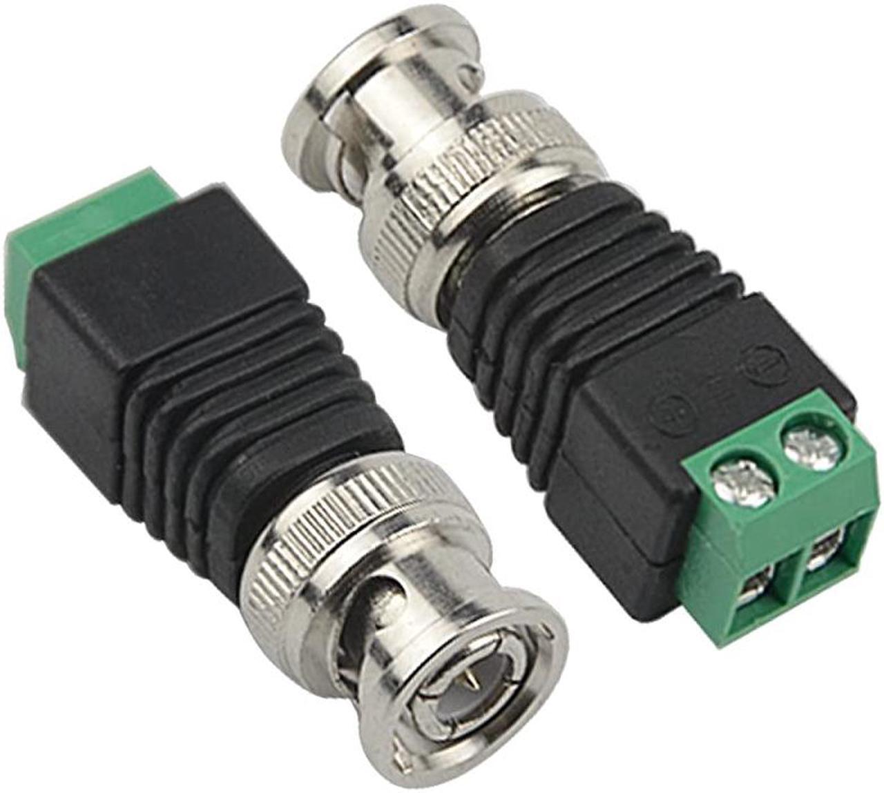 Alt view image 4 of 4 - 20 PCS 21x55mm Female and Male DC Power Adapter Connector + 20 PCS Coaxial Camera Video BNC Male and Female Balun Connector for Coax Cat5 CCTV