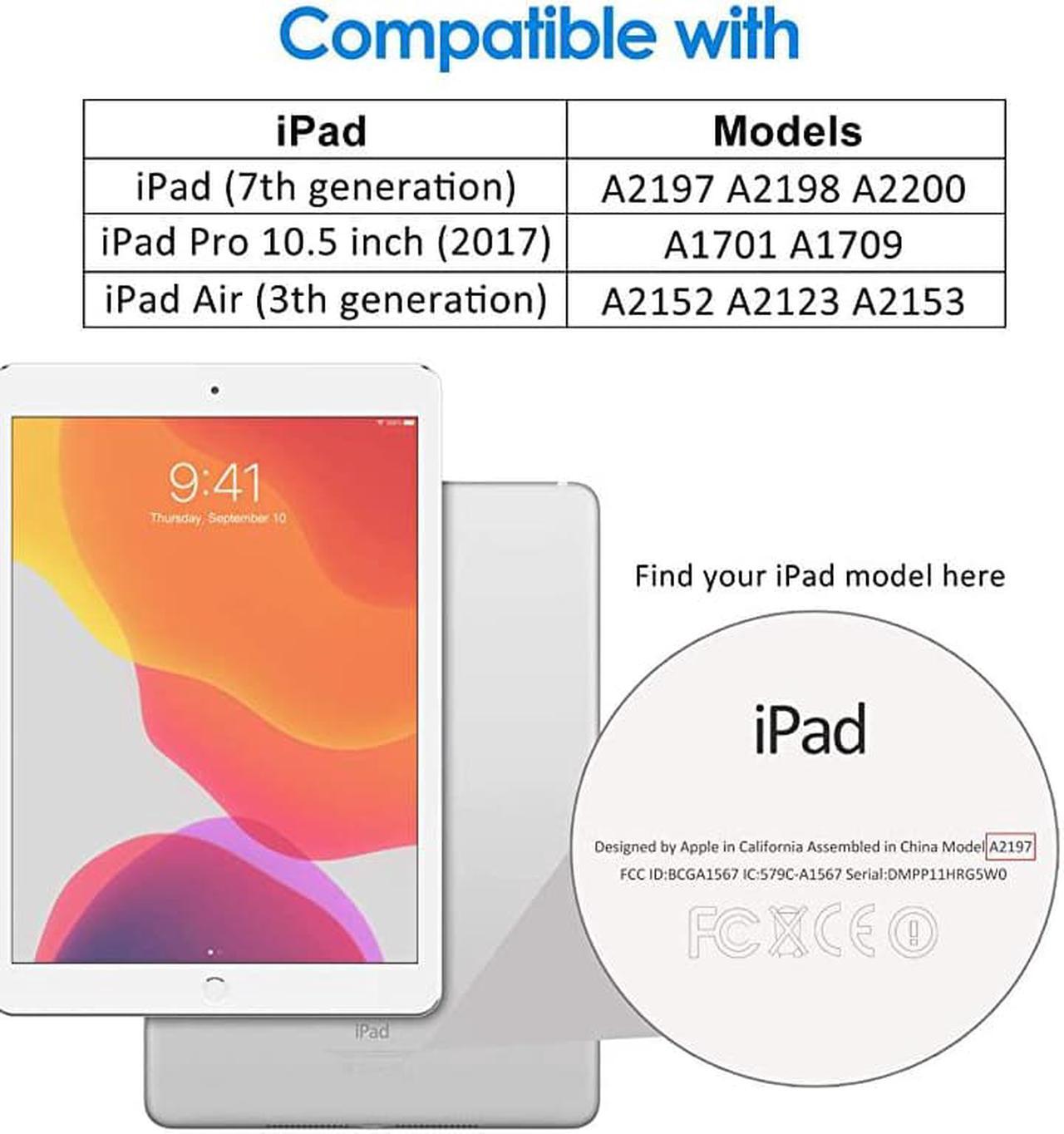 Alt view image 2 of 6 - Screen Protector for iPad 87 102Inch 20202019 Model 8th 7th Generation iPad Air 3 105Inch 2019 and iPad Pro 105 2017 Tempered Glass Film 2Pack