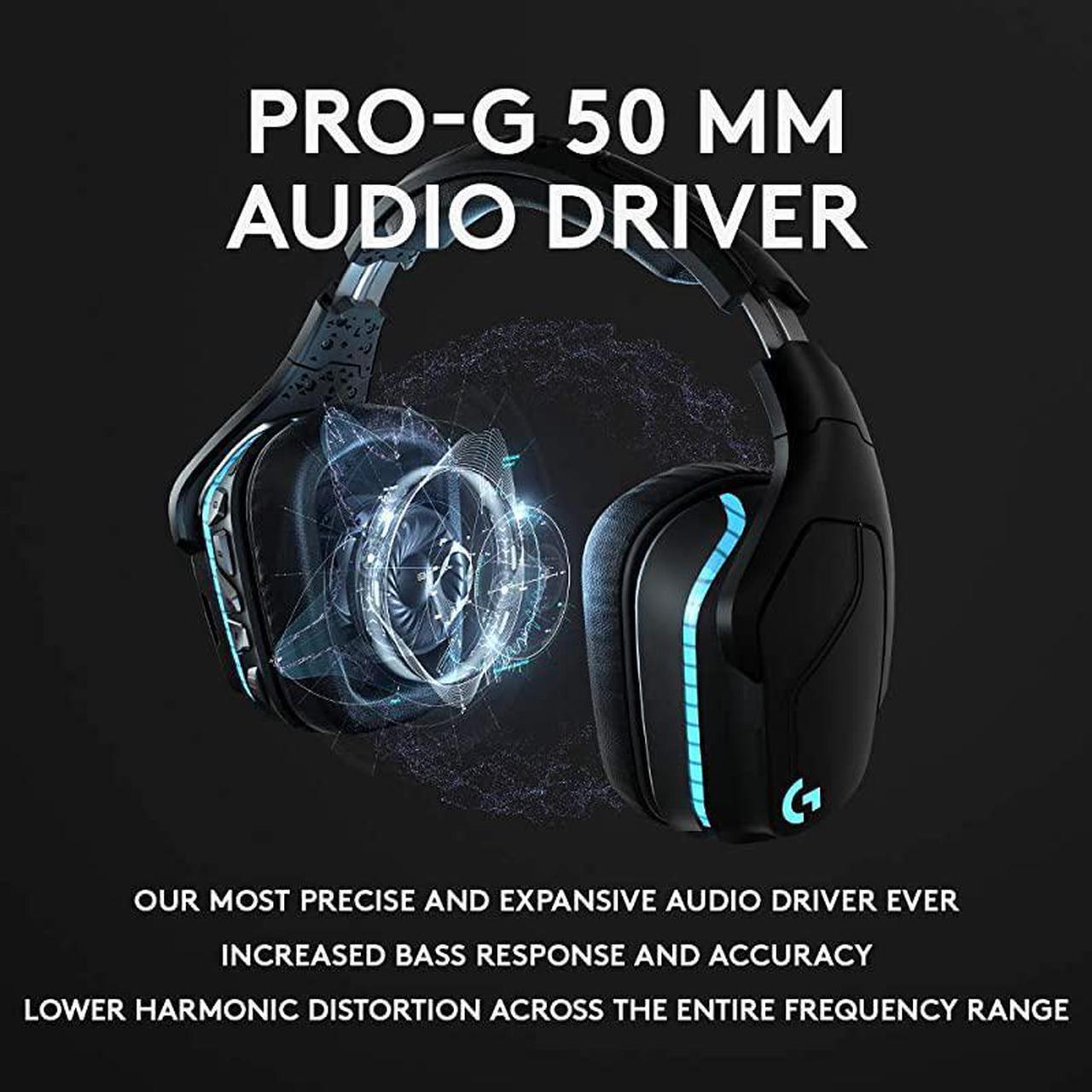 Alt view image 3 of 7 - 935 Wireless DTSX 71 Surround Sound LIGHTSYNC RGB PC Gaming Headset Black blue