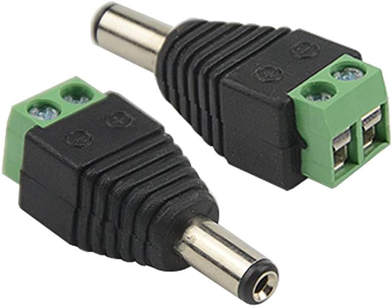 Alt view image 2 of 4 - 20 PCS 21x55mm Female and Male DC Power Adapter Connector + 20 PCS Coaxial Camera Video BNC Male and Female Balun Connector for Coax Cat5 CCTV