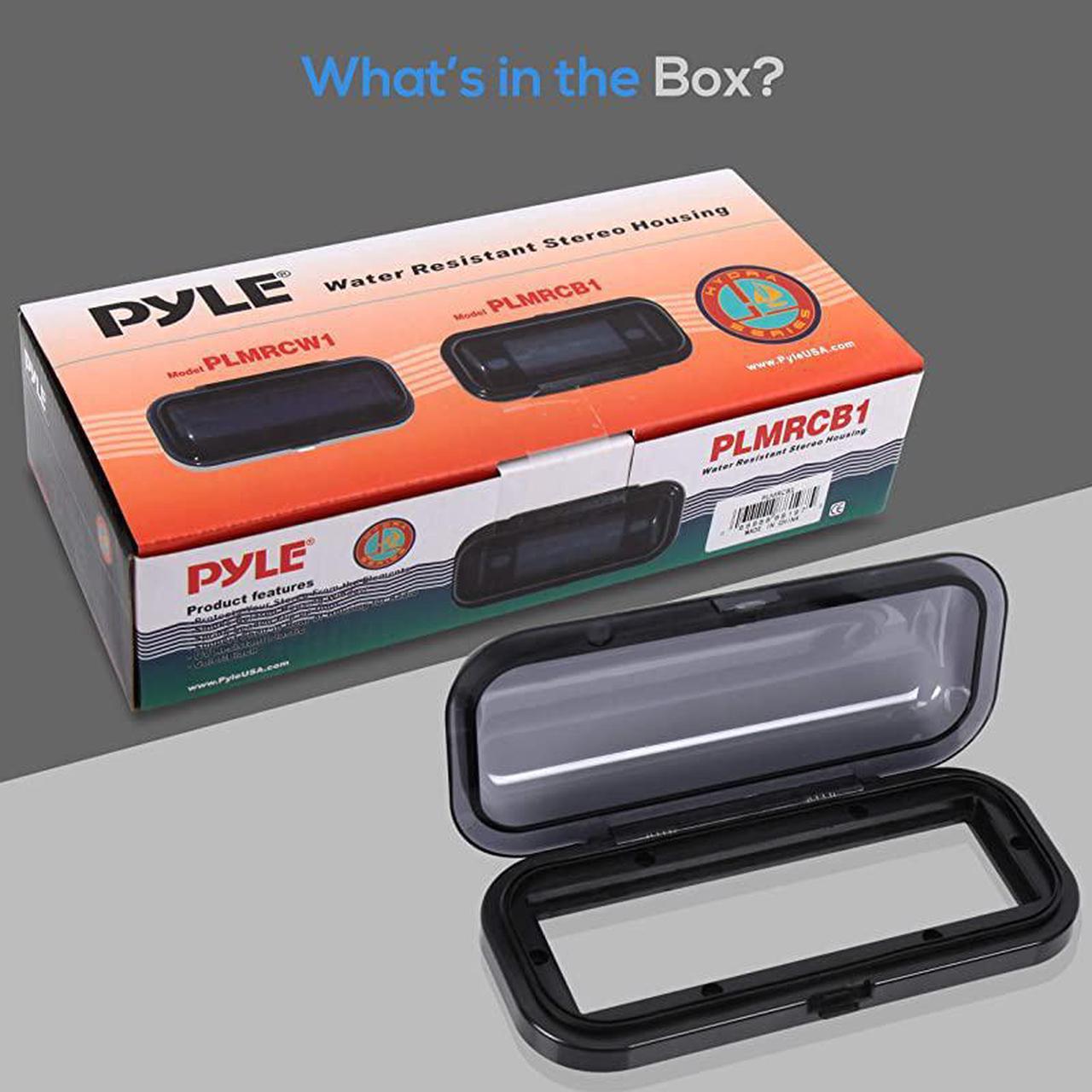 Alt view image 7 of 7 - Water Resistant Marine Stereo Cover Smoke Colored Heavy Duty Boat Radio Protector Shield with Flipup Door Spring Loaded Release Mounting Gasket Included  PLMRCB1