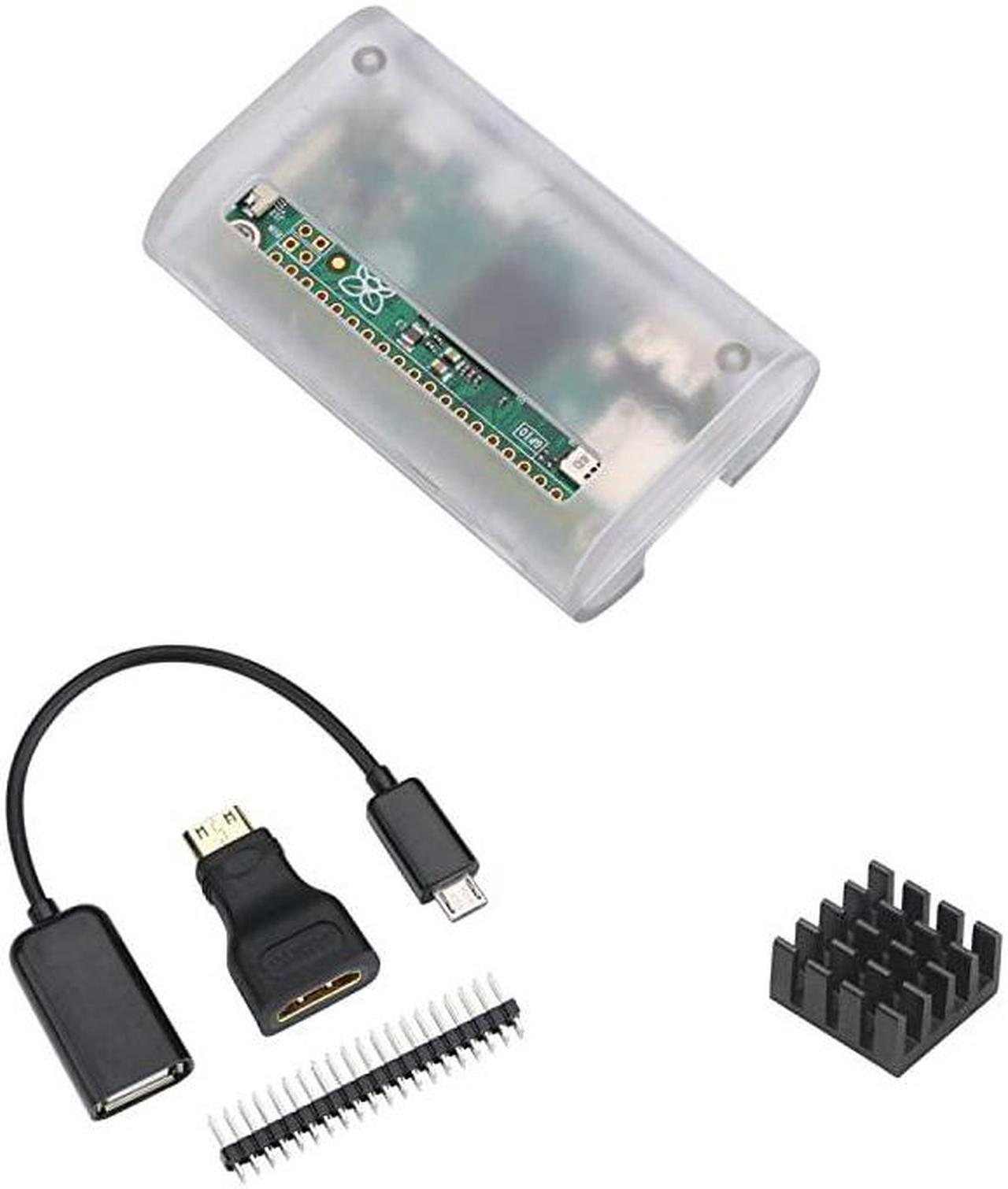 Main image of Pi Zero Case with Heat Sink and 3 in 1 Adapter Kit Compatible with Pi Zero W (Matte)