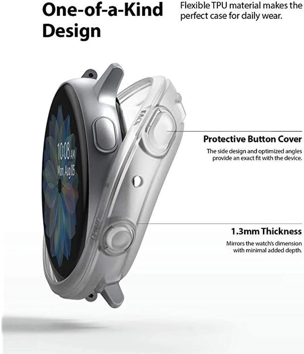 Alt view image 4 of 7 - Air Sport Case Designed for Galaxy Watch Active 2 44mm - Matte Clear