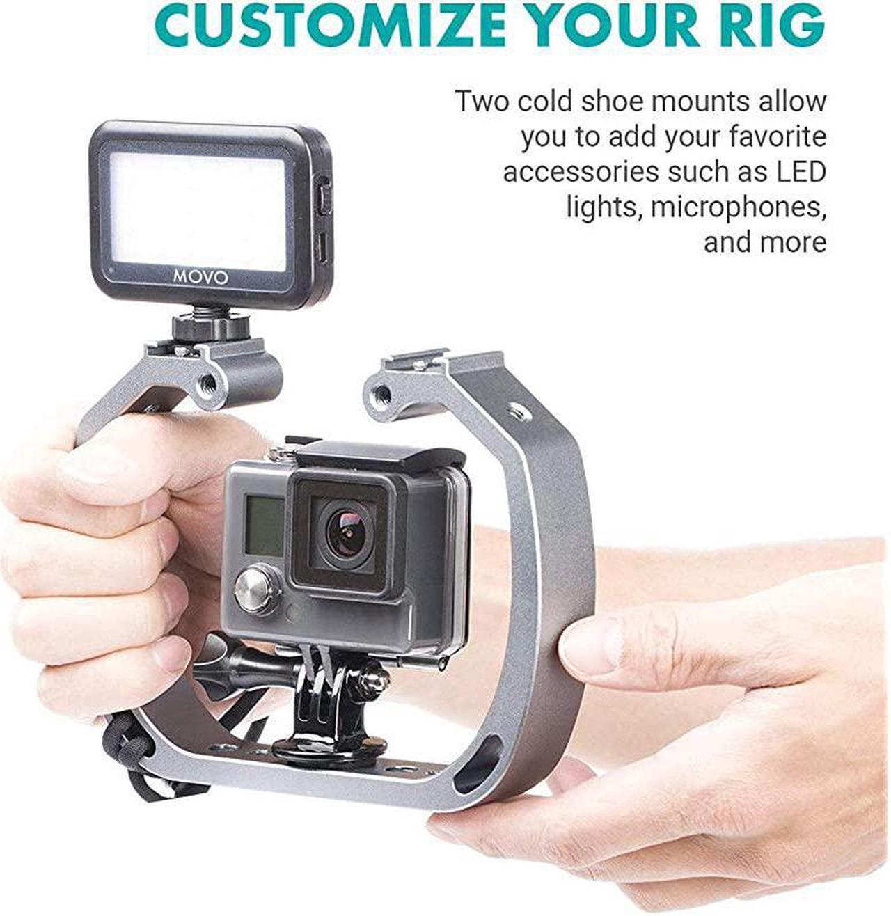 Alt view image 7 of 7 - GBU70 Underwater Diving Rig for GoPro Hero with Cold Shoe Mounts Wrist Strap Works with HERO3 HERO4 HERO5 HERO6 HERO7 HERO8 and DJI Osmo Action Cam Perfect Scuba Gear GoPro Accessory