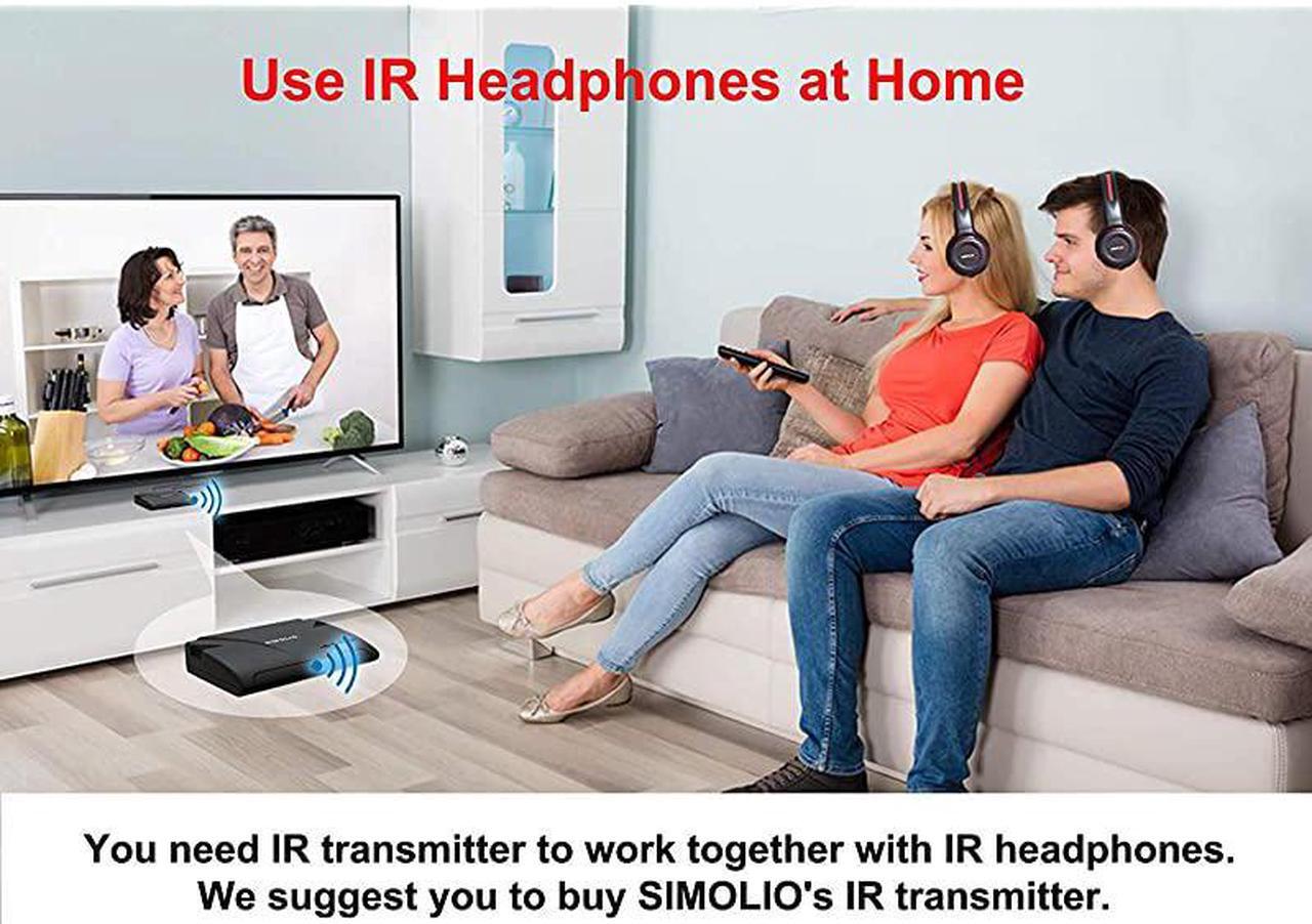 Alt view image 7 of 7 - IR Wireless Headphones for Car DVDTV with Storage Bag 2 Channel Car Headphones for Kids with 35mm Aux Cord Automotive IR Headphones Car DVD Infrared Headphone Foldable and Durable