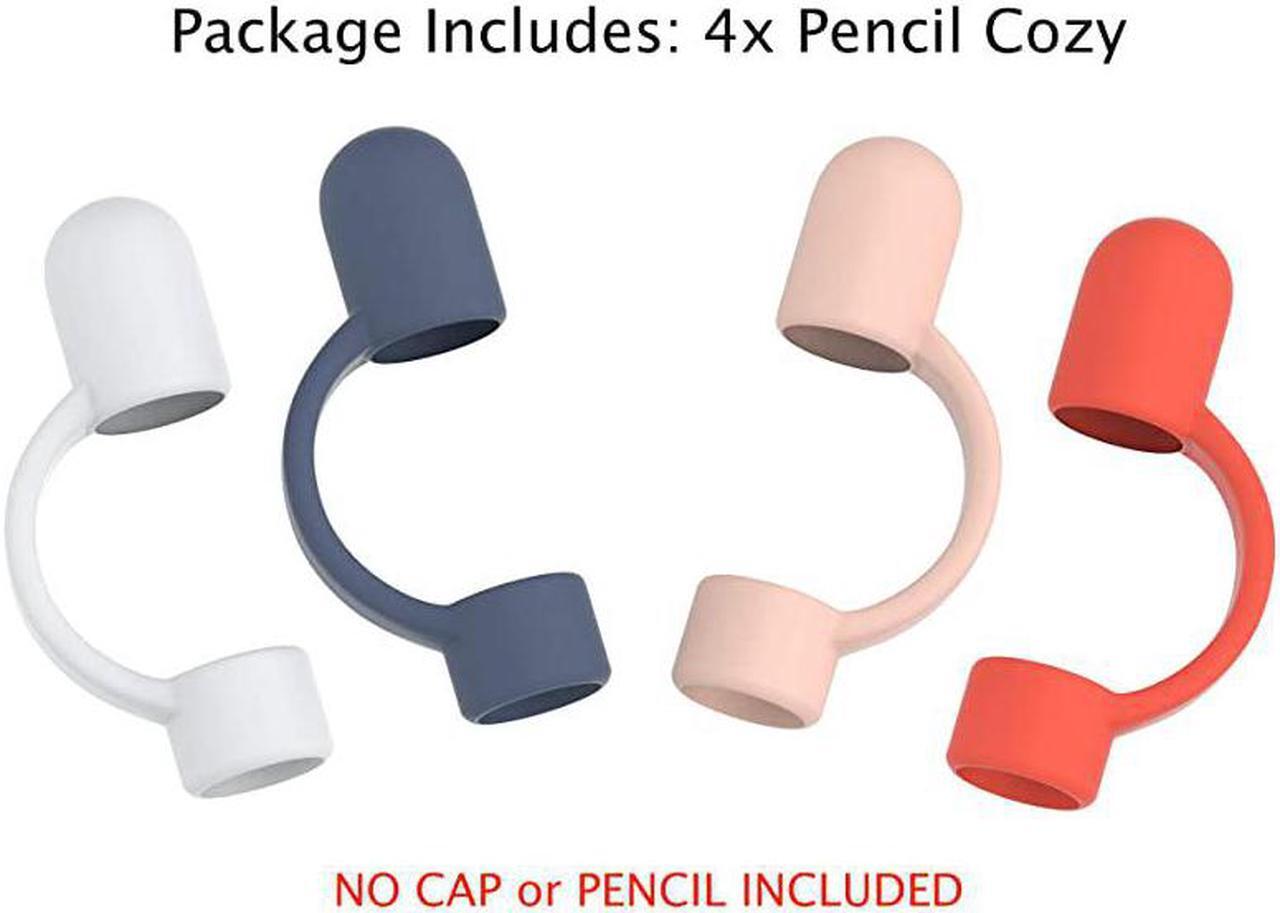 Alt view image 2 of 6 - 4-Pack] Pencil for Apple iPencil Cap, Protective Pen Cover, Prevent Damage, Works with Apple iPad Pro Pencil (White, Navy Blue, Coral, Pink Sand)