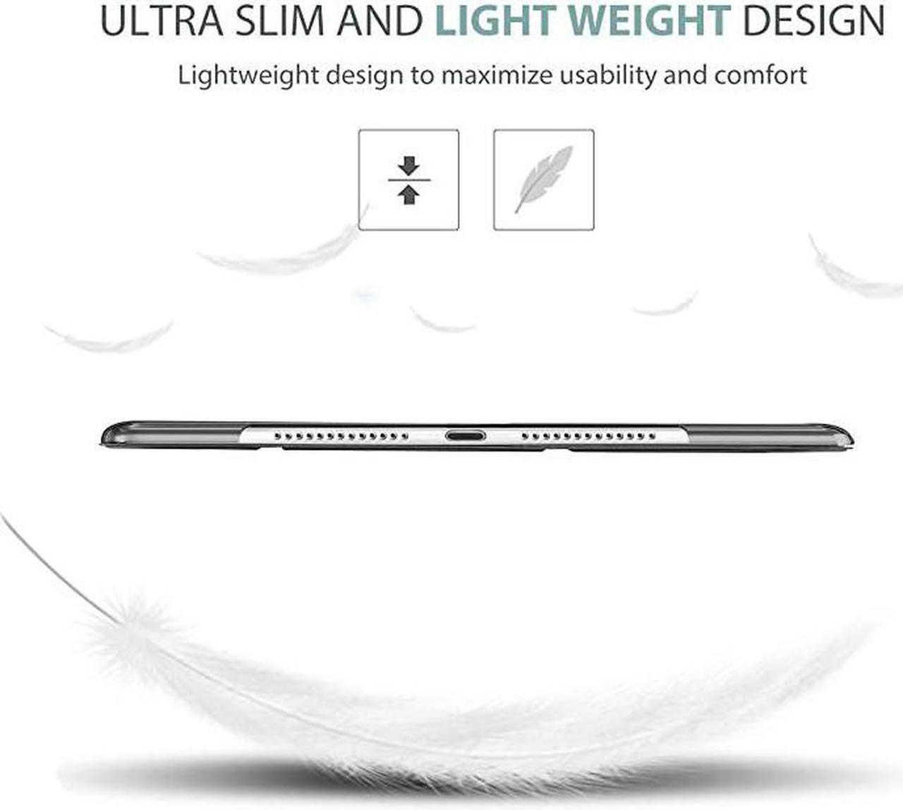 Alt view image 4 of 7 - Smart Case for iPad Air 1st Edition Ultra Slim Lightweight Stand Protective Case Shell with Translucent Frosted Back Cover for Apple iPad Air 2013 Model A1474 A1475 A1476 Black