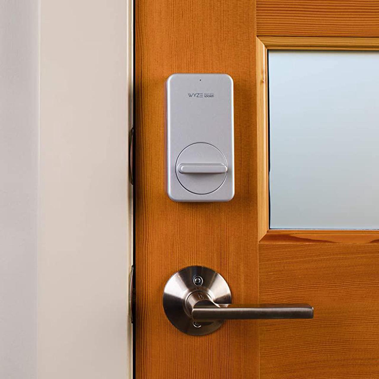 Alt view image 2 of 7 - Lock WiFi Bluetooth Enabled Smart Door Lock Wireless Keyless Door Entry HandsFree Voice Control Home Security Compatible with  Alexa Fits on Most Deadbolts Includes  Gateway