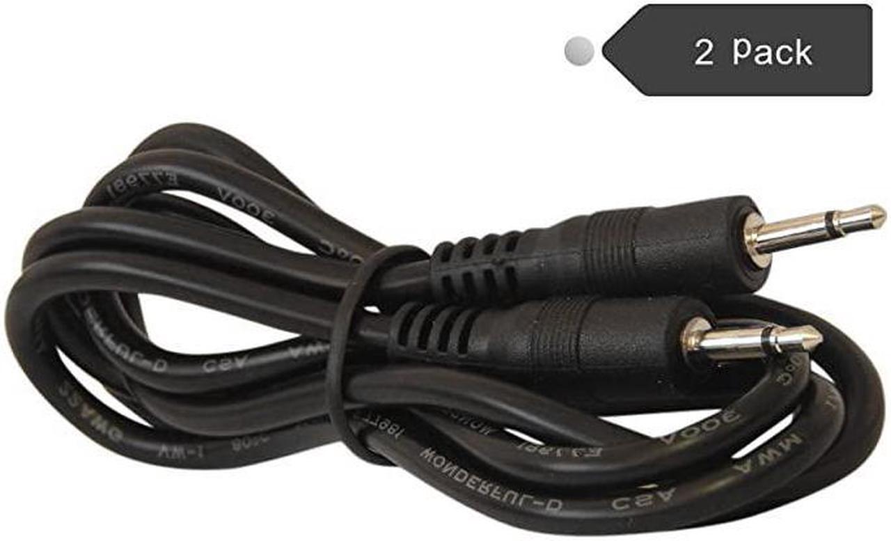 Main image of 2Pack 35mm 18 TS Male Mini Plug to Male Mini Plug Monaural Mono Audio Cable 3ft 12V Trigger IR Infrared Sensor Receiver Extender